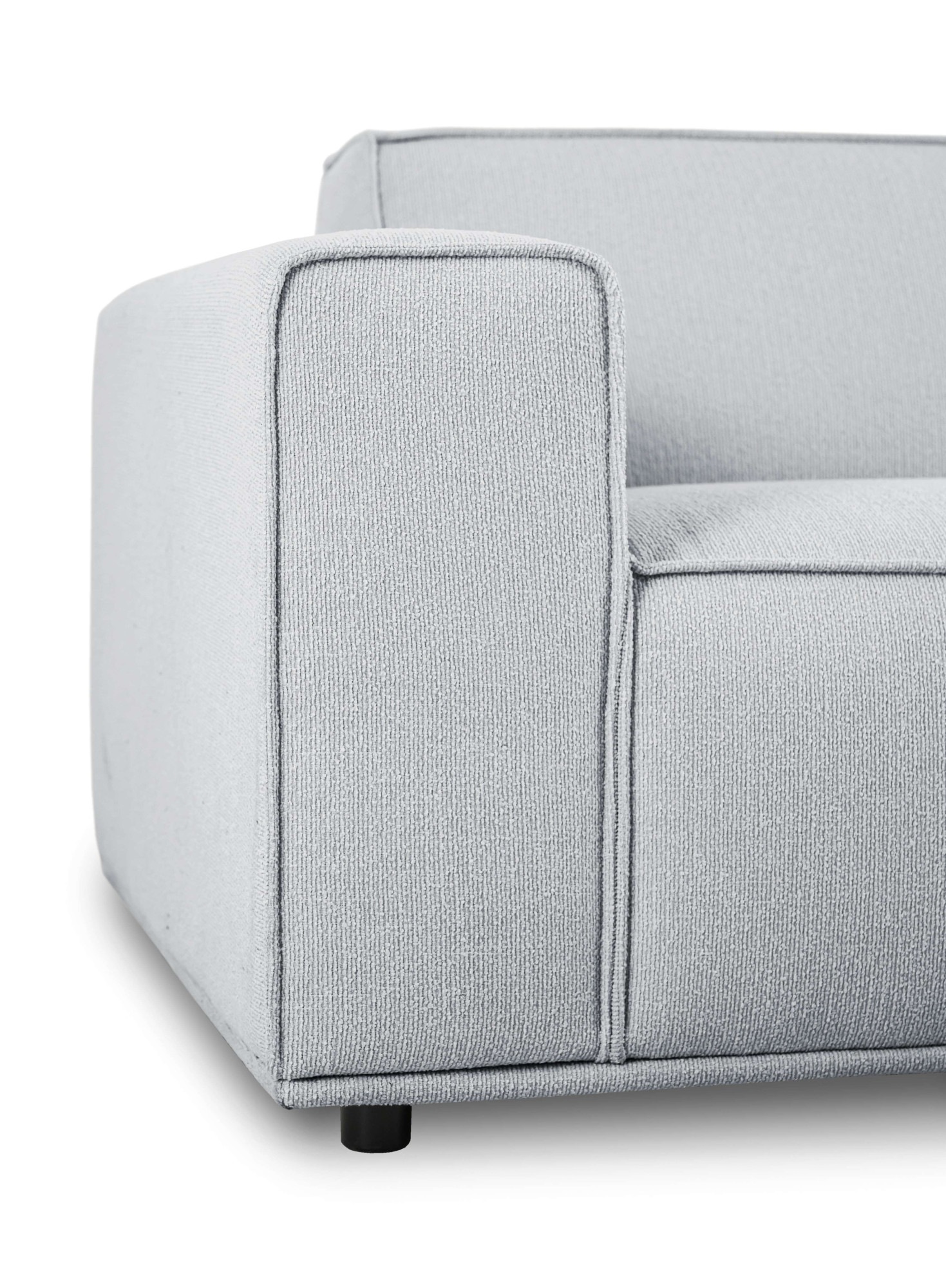 Home affaire Ecksofa »Avelin, 228 cm, L-Form, Chenille, Struktur-Boucle«, mit Wellenunterfederung, Kedernaht, bodentief, Skandi-Design