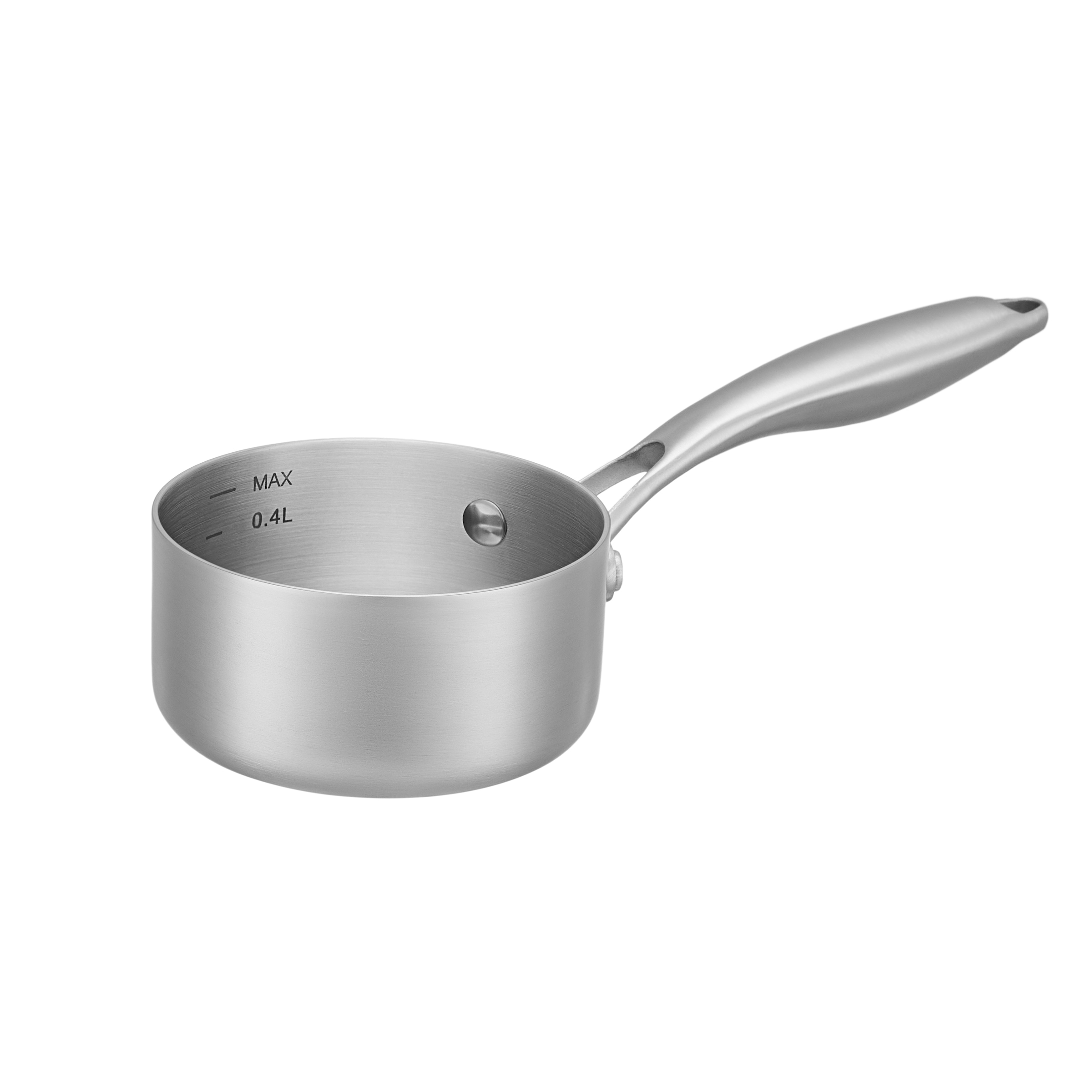 RESTO Kitchenware Kasserolle »CORVUS Soßentopf, TRI-PLY- Aufbau – 3-lagige Konstruktion« 1 tlg. Aluminium | Edelstahl 18/10