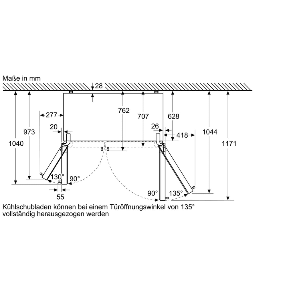 BOSCH Side-by-Side »KAN93VIFP«, KAN93VIFP, 178,7 cm hoch, 90,8 cm breit