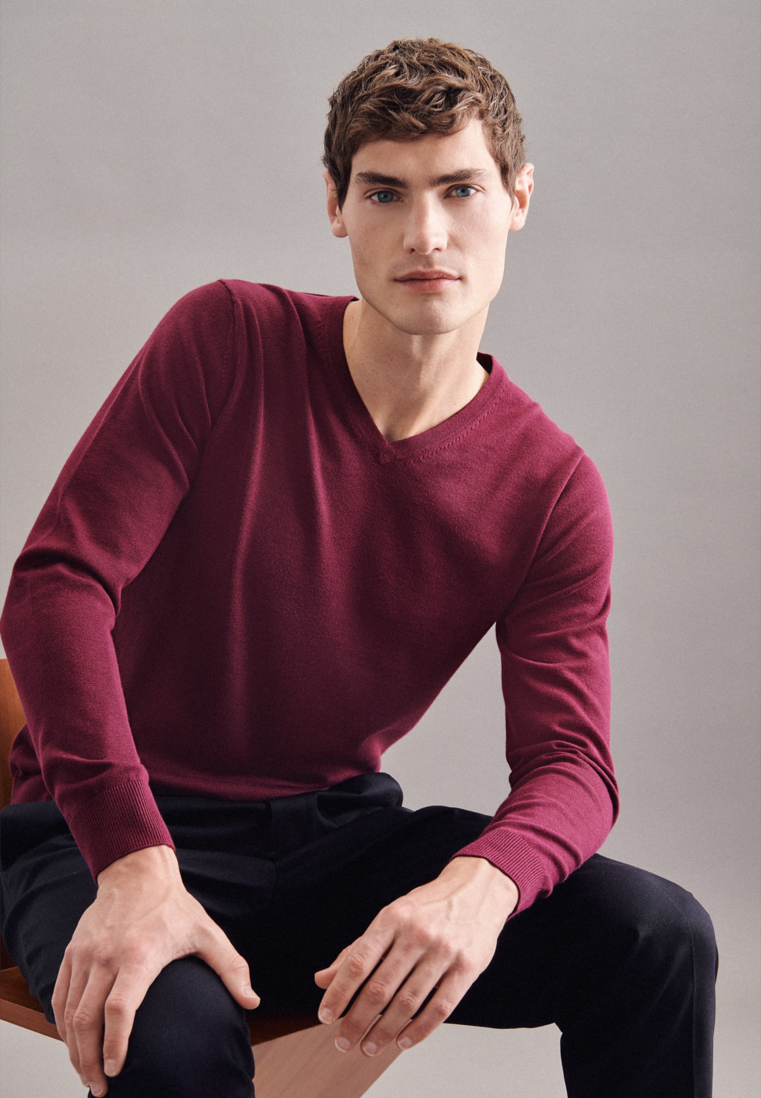seidensticker V-Ausschnitt-Pullover »Schwarze Rose«, Langarm bestellen im Online-Shop V-Neck Uni