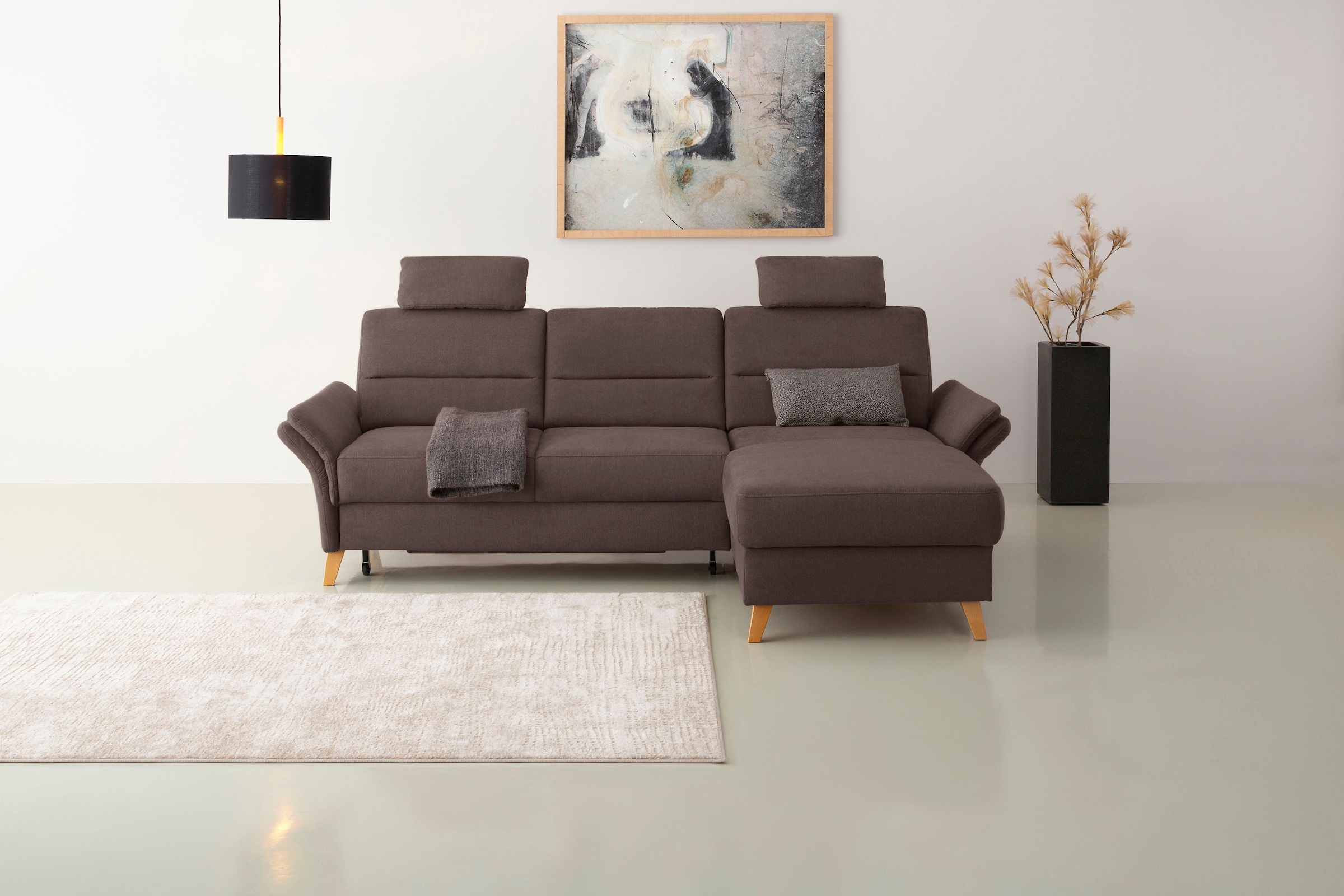 Home affaire Ecksofa »Westerland L-Form« Federkern-Polsterung, wahlweise mi günstig online kaufen