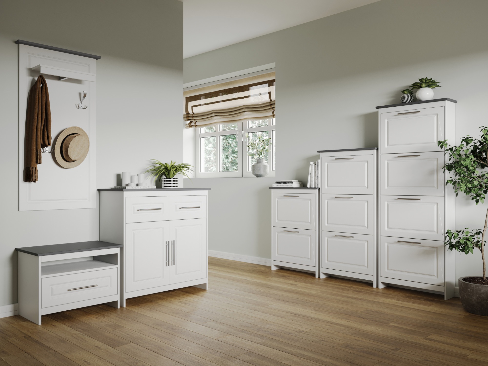 Home affaire Schuhkommode »Lukas, Kommode, Mehrzweckkommode« aus massiver K günstig online kaufen