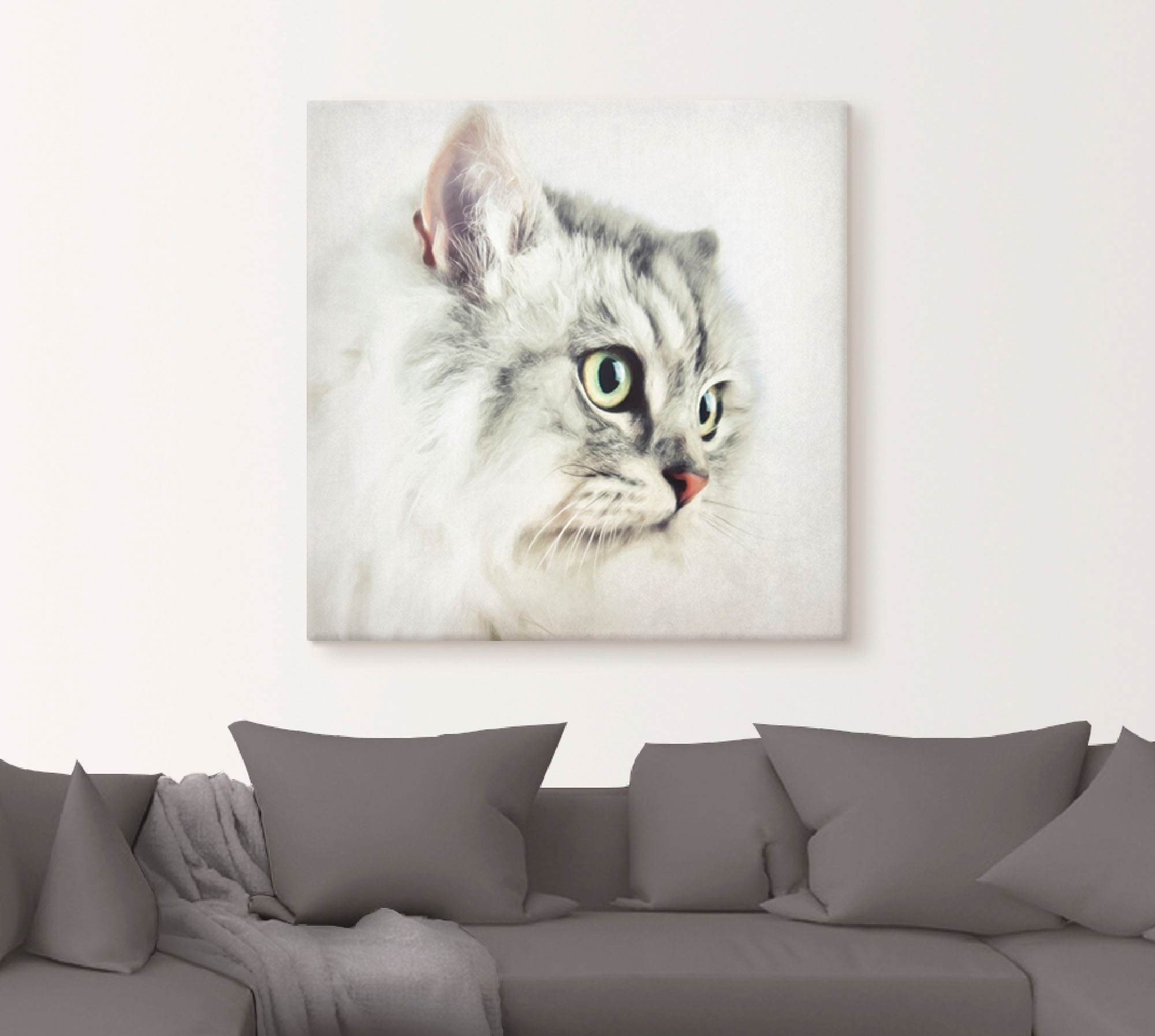 Artland Wandbild "Katzenporträt", Haustiere, (1 St.), als Leinwandbild, Pos günstig online kaufen