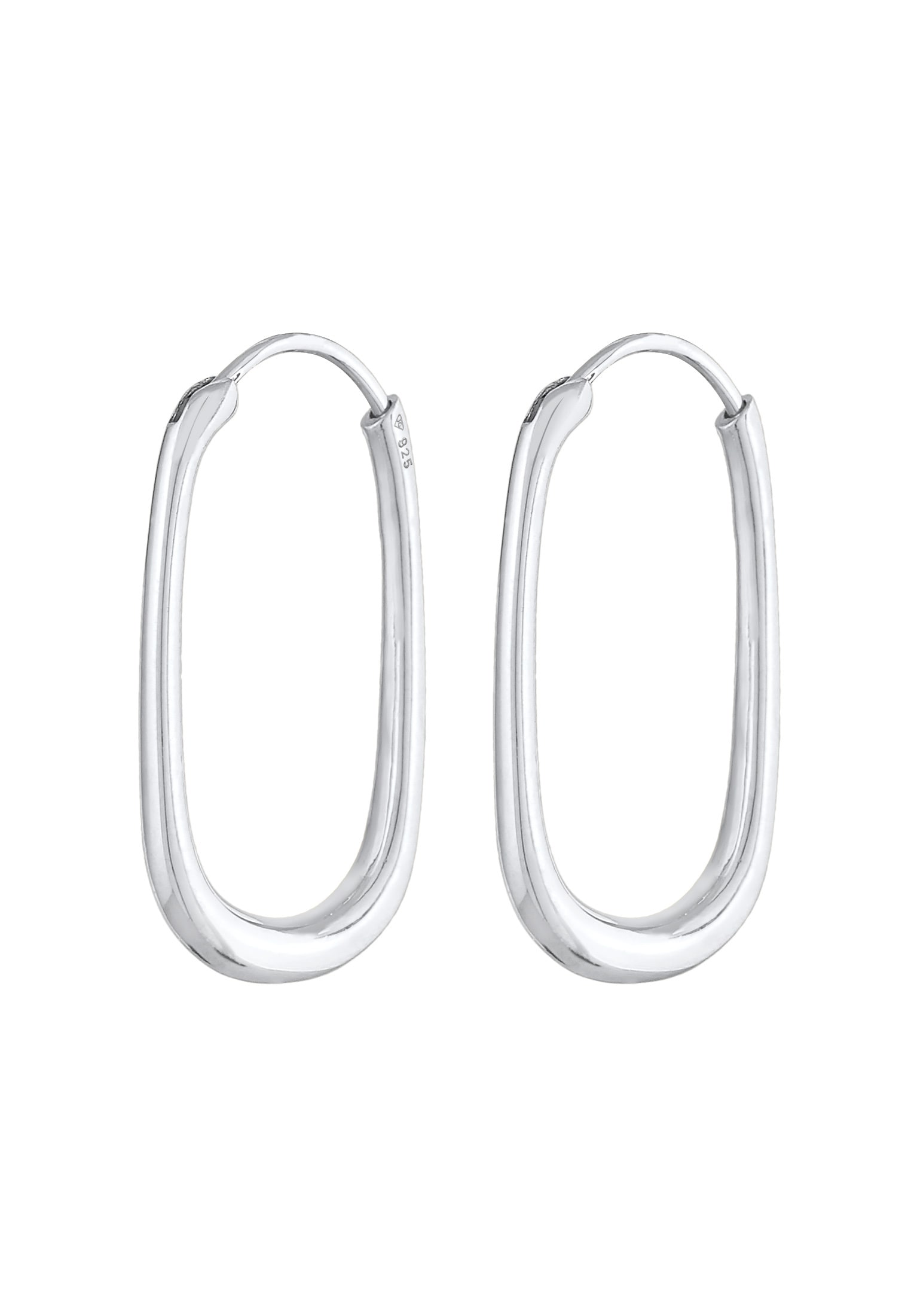 Elli Premium Paar Creolen »Creolen Oval Elegant Zeitlos 925 Silber«