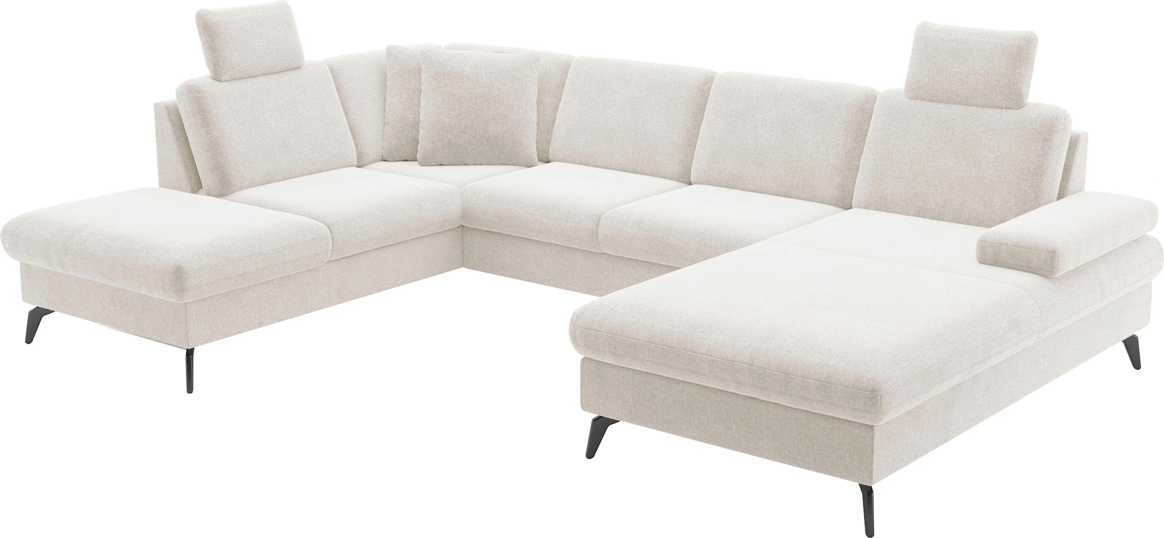 sit&more Wohnlandschaft »Morris Jubi U-Form«, inkl. Armteilfunktion und 1 Zierkissen, wahlweise mit Bettfunktion