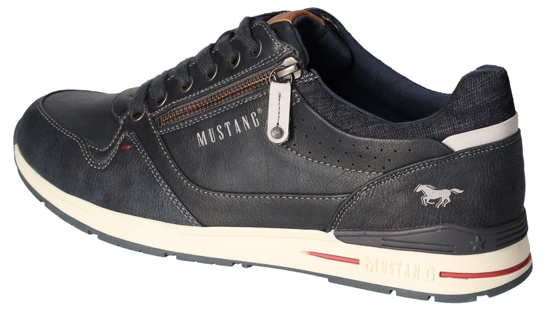 Mustang Shoes Sneaker, Freizeitschuh, Schnürschuh mit Außenreißverschluss