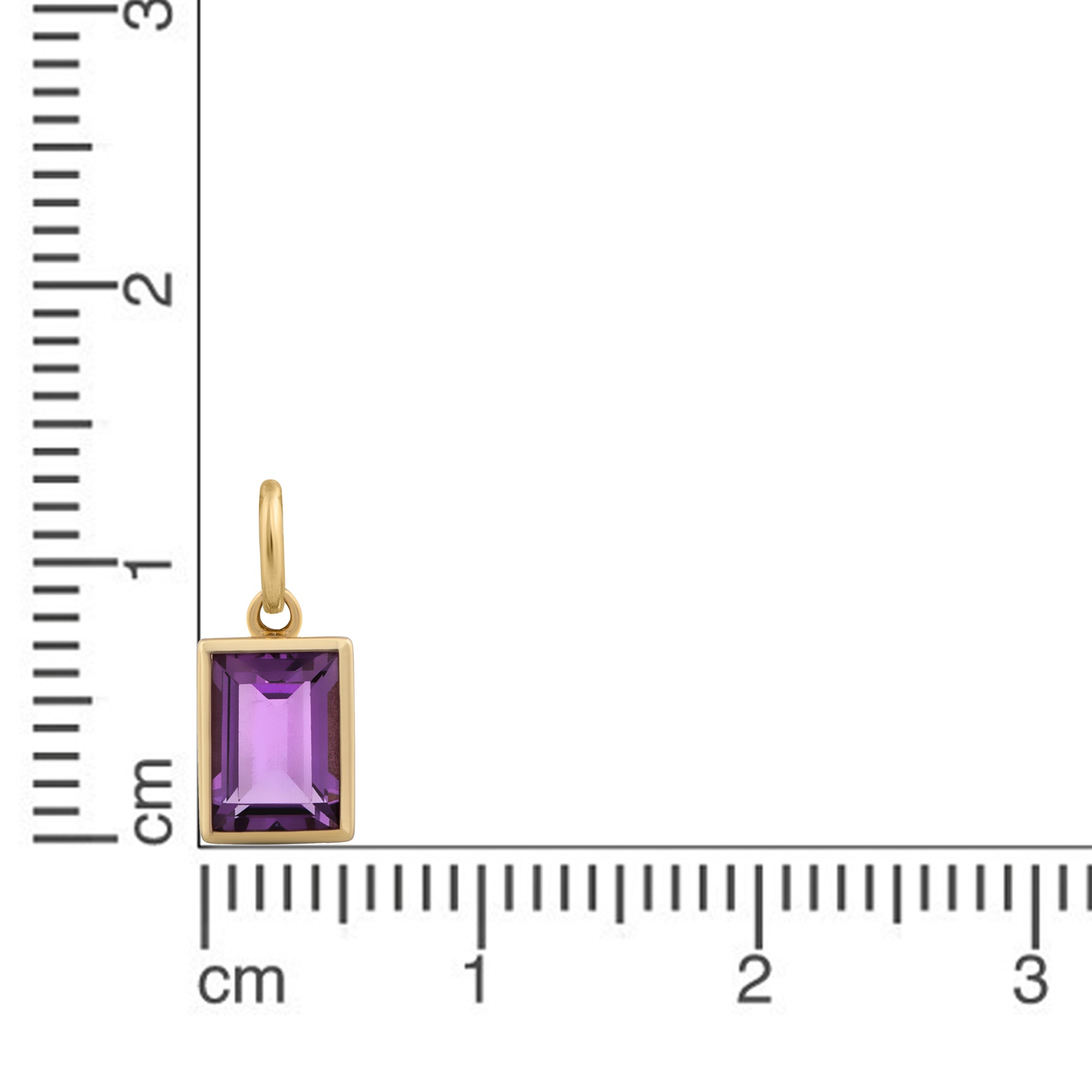Orolino Kettenanhänger »585 Gold mit echtem Amethyst 6,5x4,5mm«