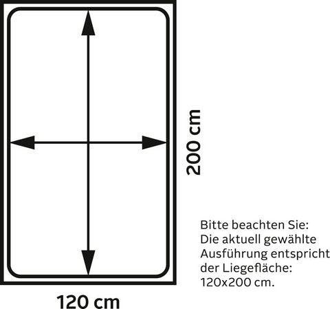 FORTE Bett »Jacky«, mit gepolstertem Kopfteil