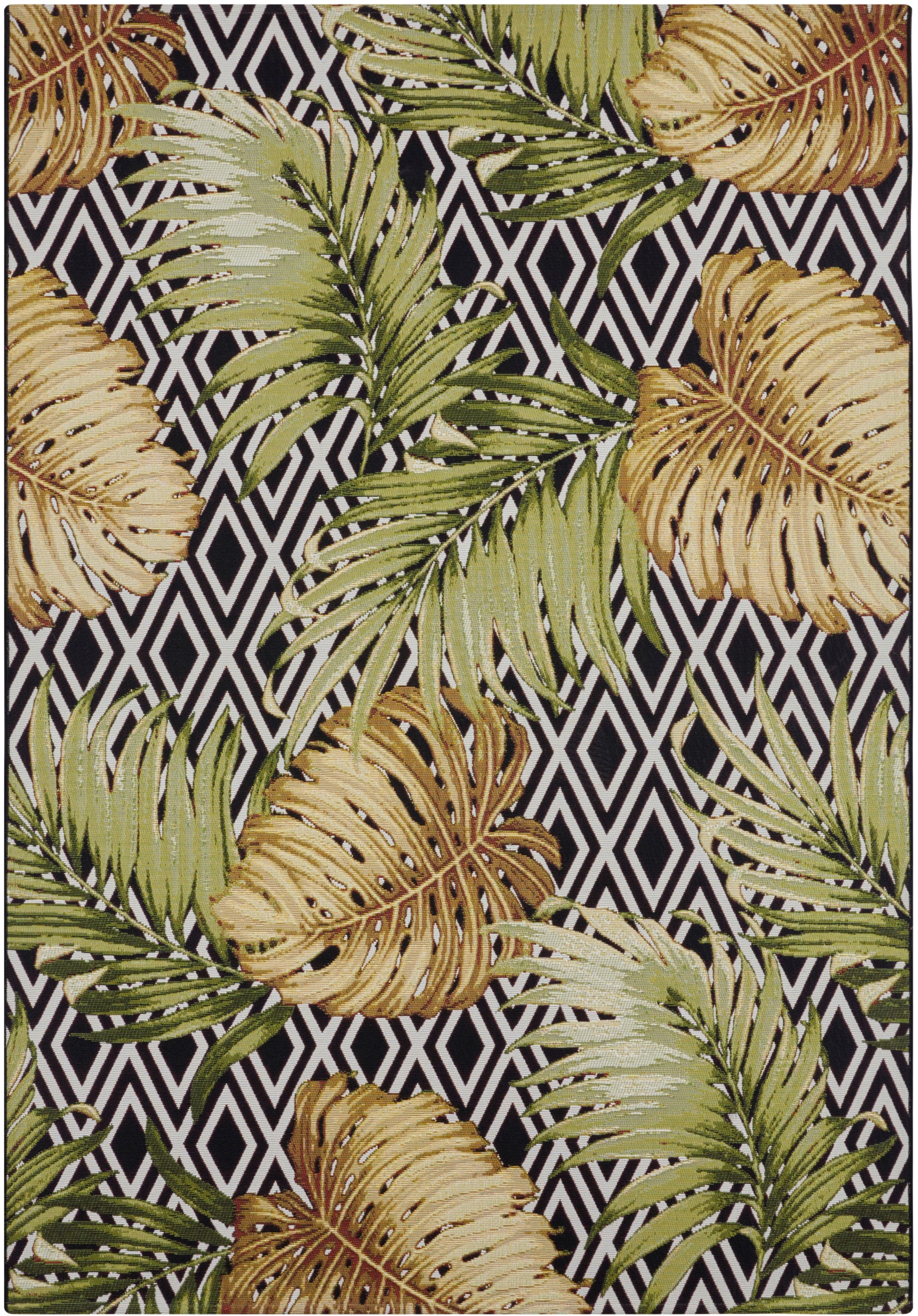 HANSE Home Outdoorteppich »Diamonds and Leaves«, rechteckig, 3 mm Höhe, In-& Outdoor, Teppich, Wetterfest, Balkon, Garten, Wohnzimmer, Floral