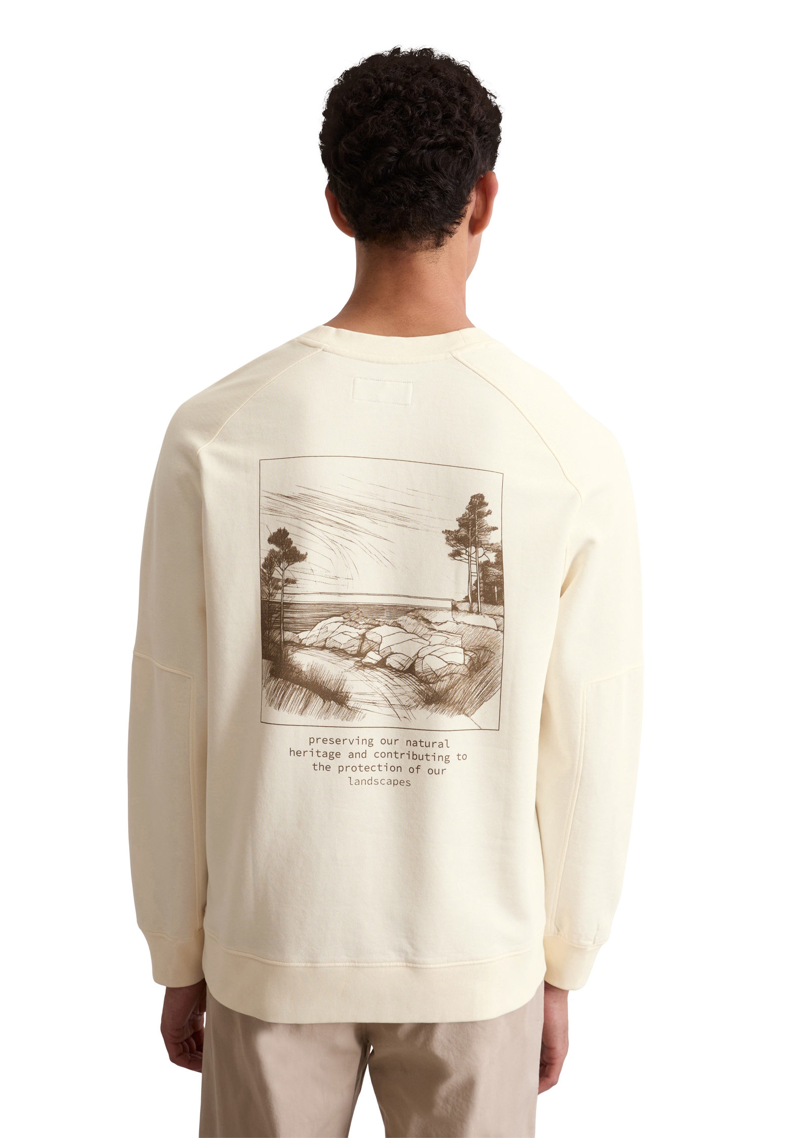 Marc O'Polo Sweatshirt , Rundhalsausschnitt, regular fit, Rückendruck
