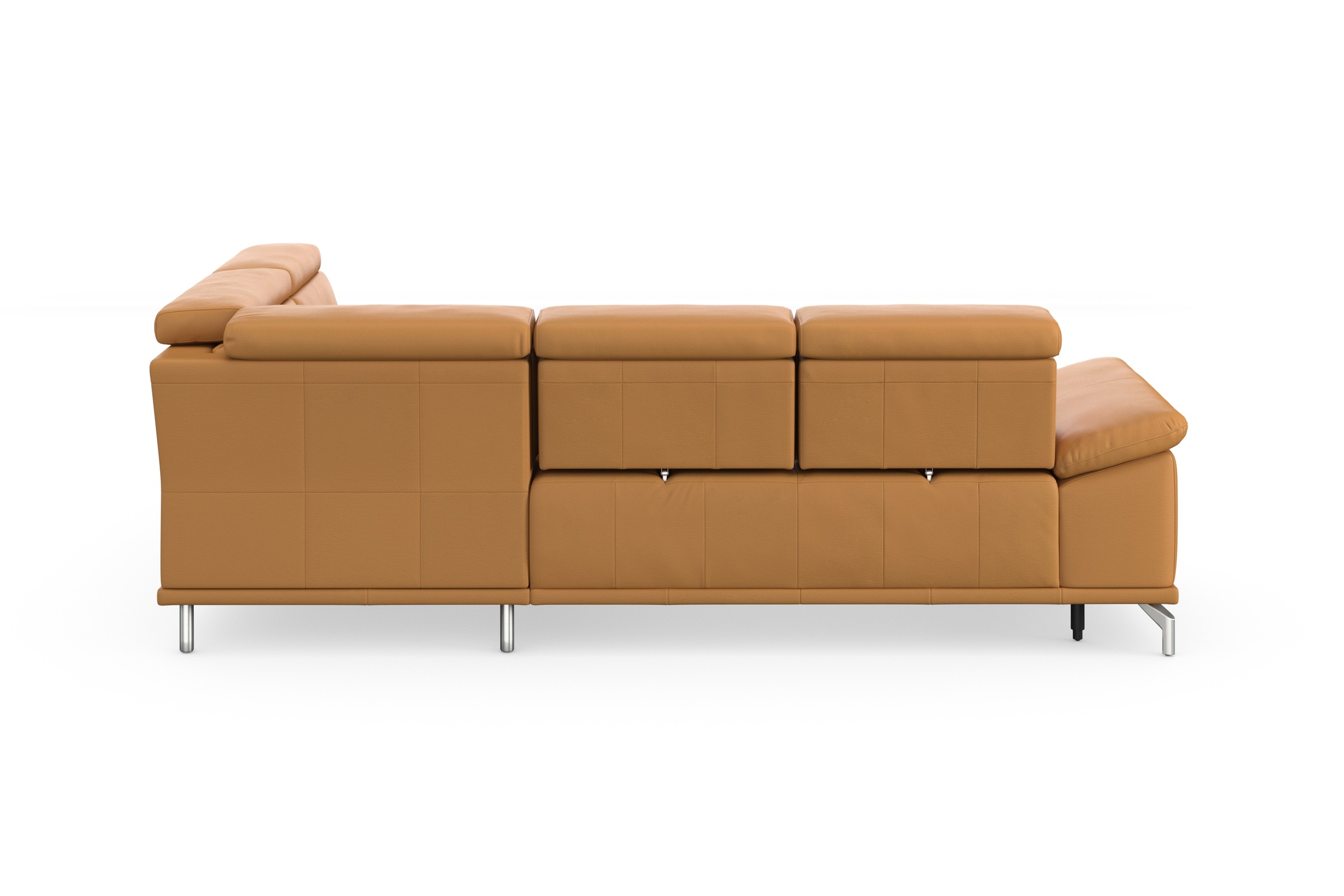sit&more Ecksofa »Cabrio L-Form, mit Sitztiefenverstellung, Arm- und Kopfteilverstellung«, 3 Nierenkissen, Federkern, optional Bettfunktion und Stauraum