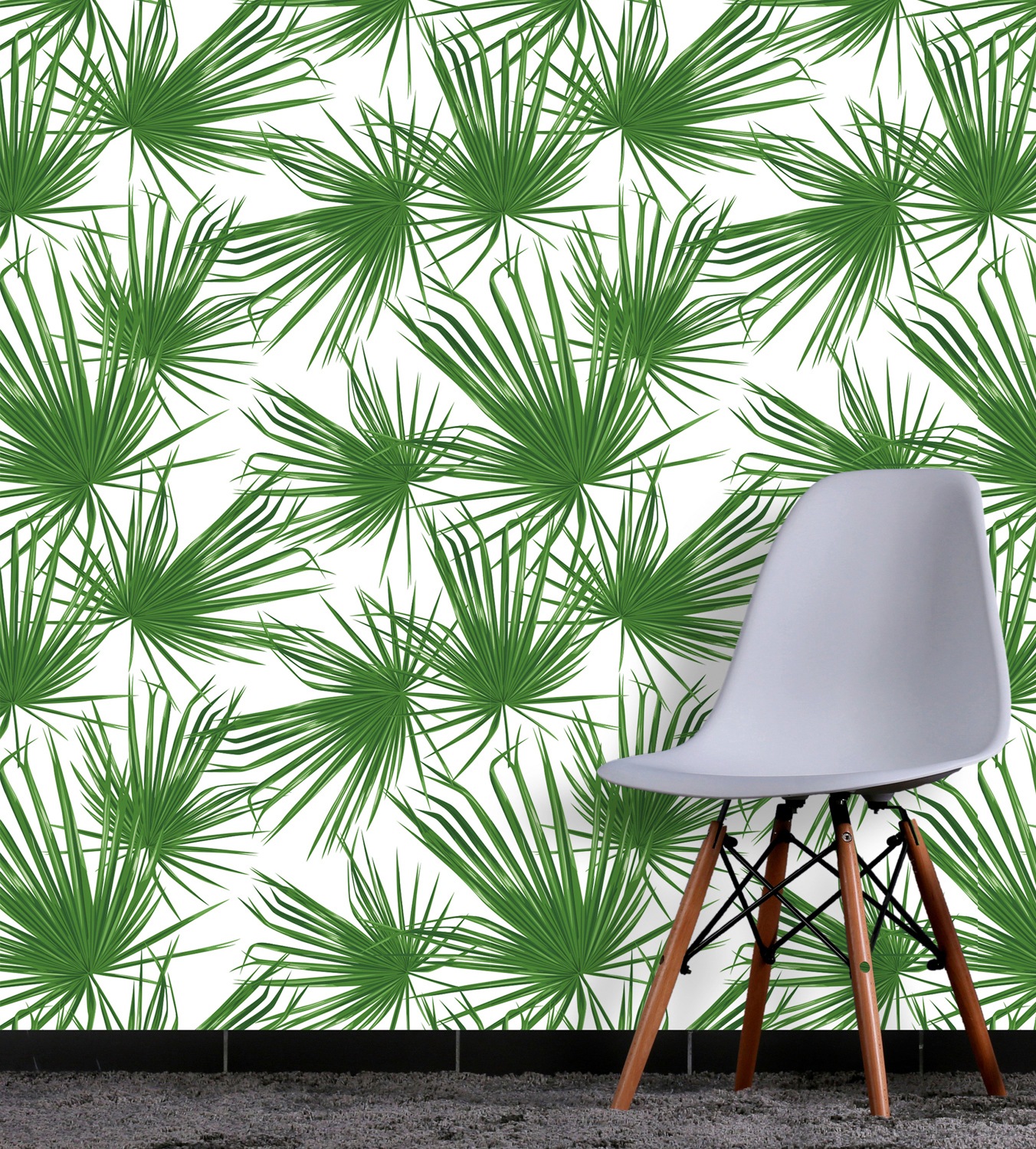 queence Vinyltapete »Tropische Blätter-Grün« botanisch glatt 90x250cm, selb günstig online kaufen