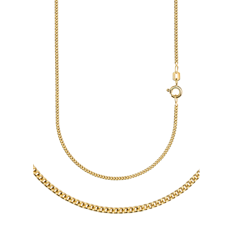 FIRETTI Collierkettchen »Schmuck Geschenk Gold 333 oder 585 Halskette Panzerkette diamantiert« Made in Germany gelbgoldfarben 42 Diese Basic Kette...