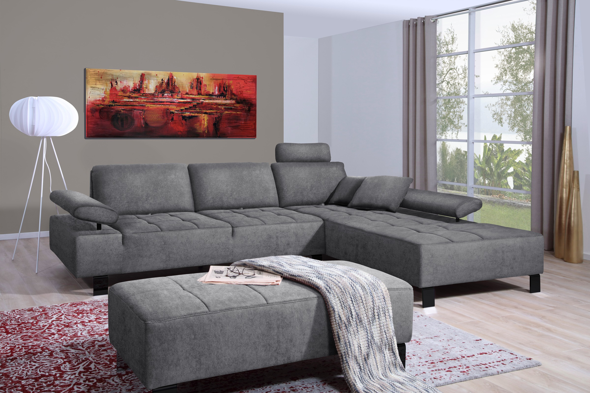 alina Ecksofa »Royce«, inklusive Sitztiefenverstellung, 270 cm breit günstig online kaufen