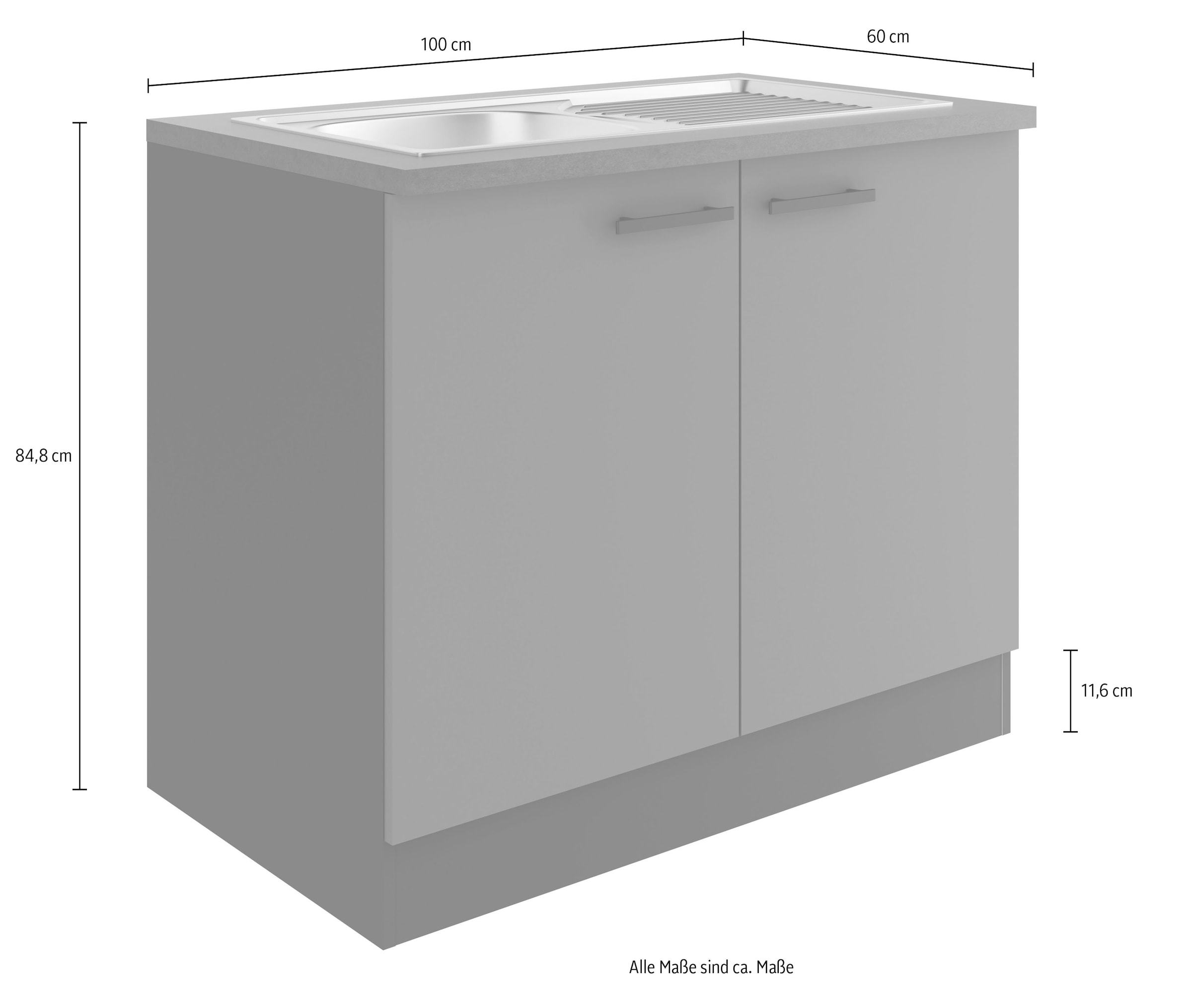 OPTIFIT Spülenschrank »Palma«, Breite 100 cm, inklusive Einbauspüle