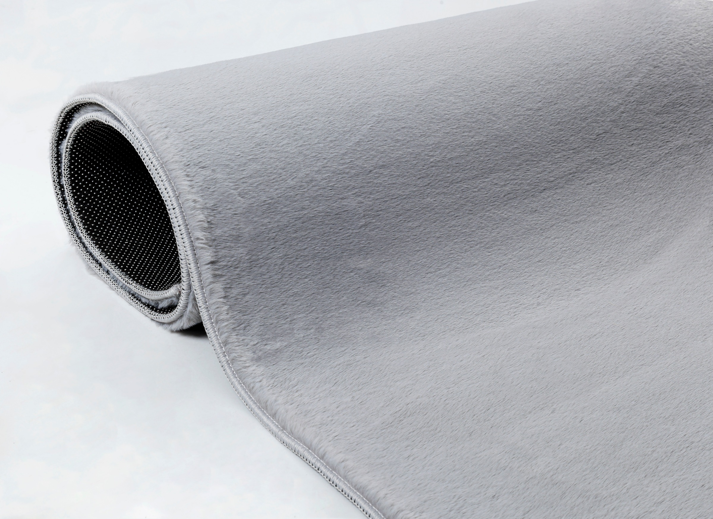 merinos Teppich »Focus 47«, rund, 11 mm Höhe, Fellteppich, weich und elegant, Wohnzimmer, Schlafzimmer