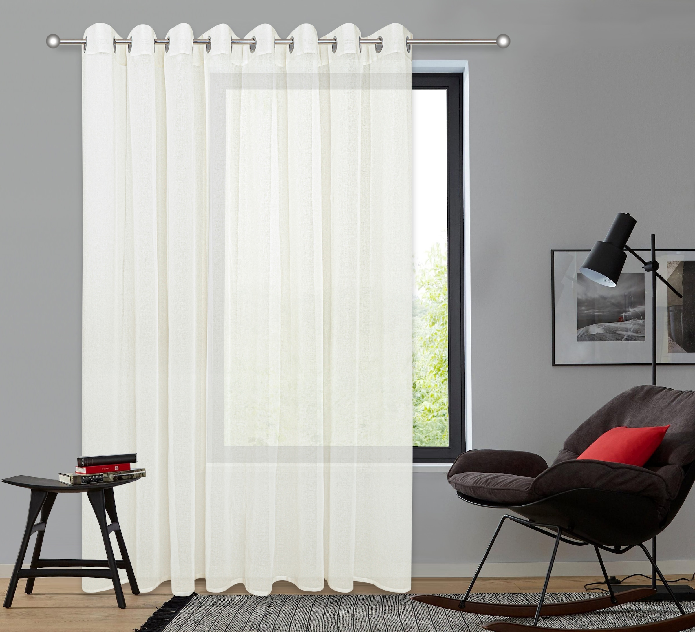 OTTO home Gardine »Dolly« Ösen 1 Stk. tlg. gewebt, Polyester, extra Breite ab 3 Meter
