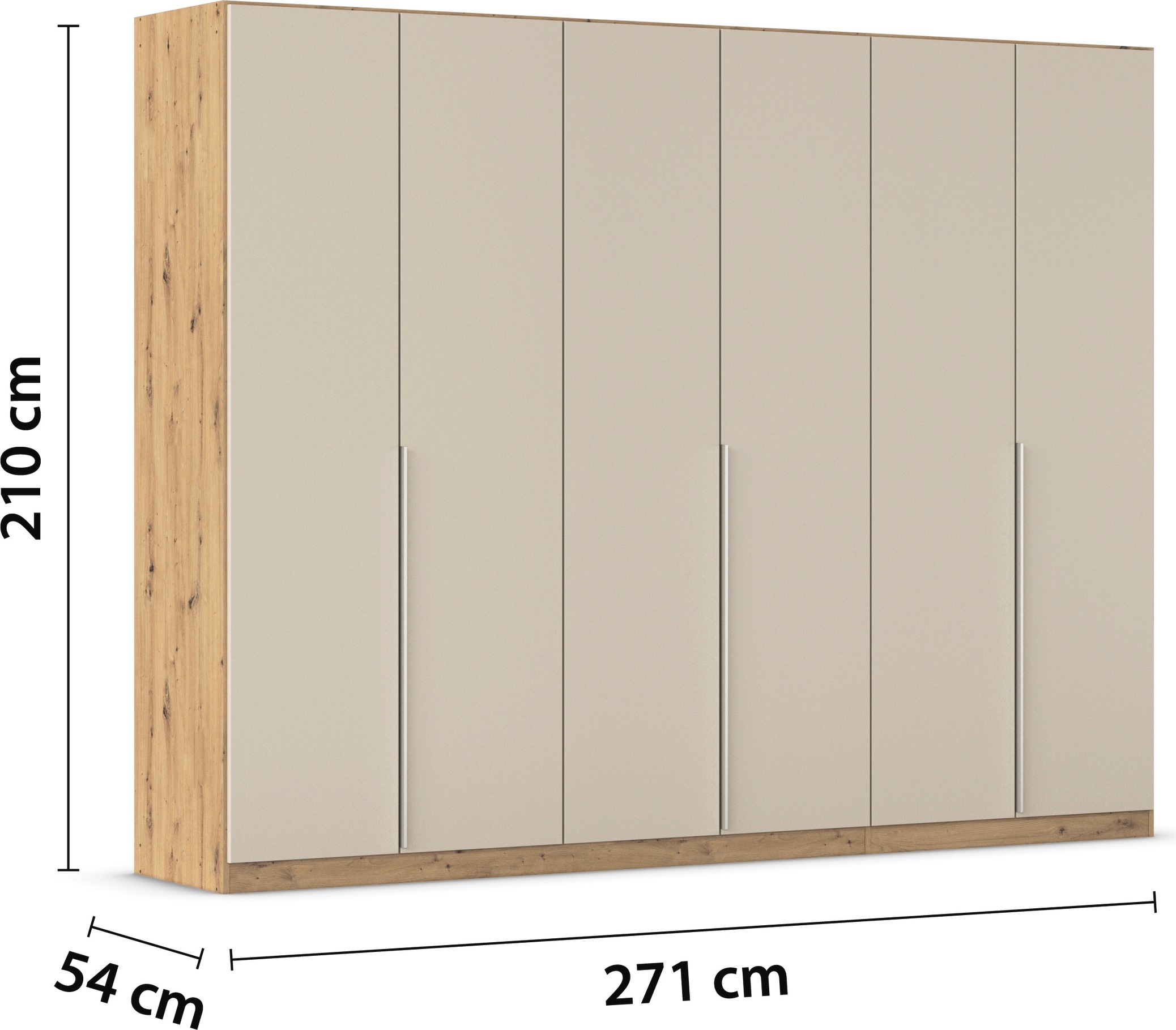 rauch Drehtürenschrank »Kleiderschrank Schrank Garderobe AGORDO TOPSELLER Schlafzimmer«, (in zwei Griff-Farben mit Dekor- oder Hochglanzfront), durchdachte Innenausstattung, in 6 Breiten und 2 Höhen MADE IN GERMANY