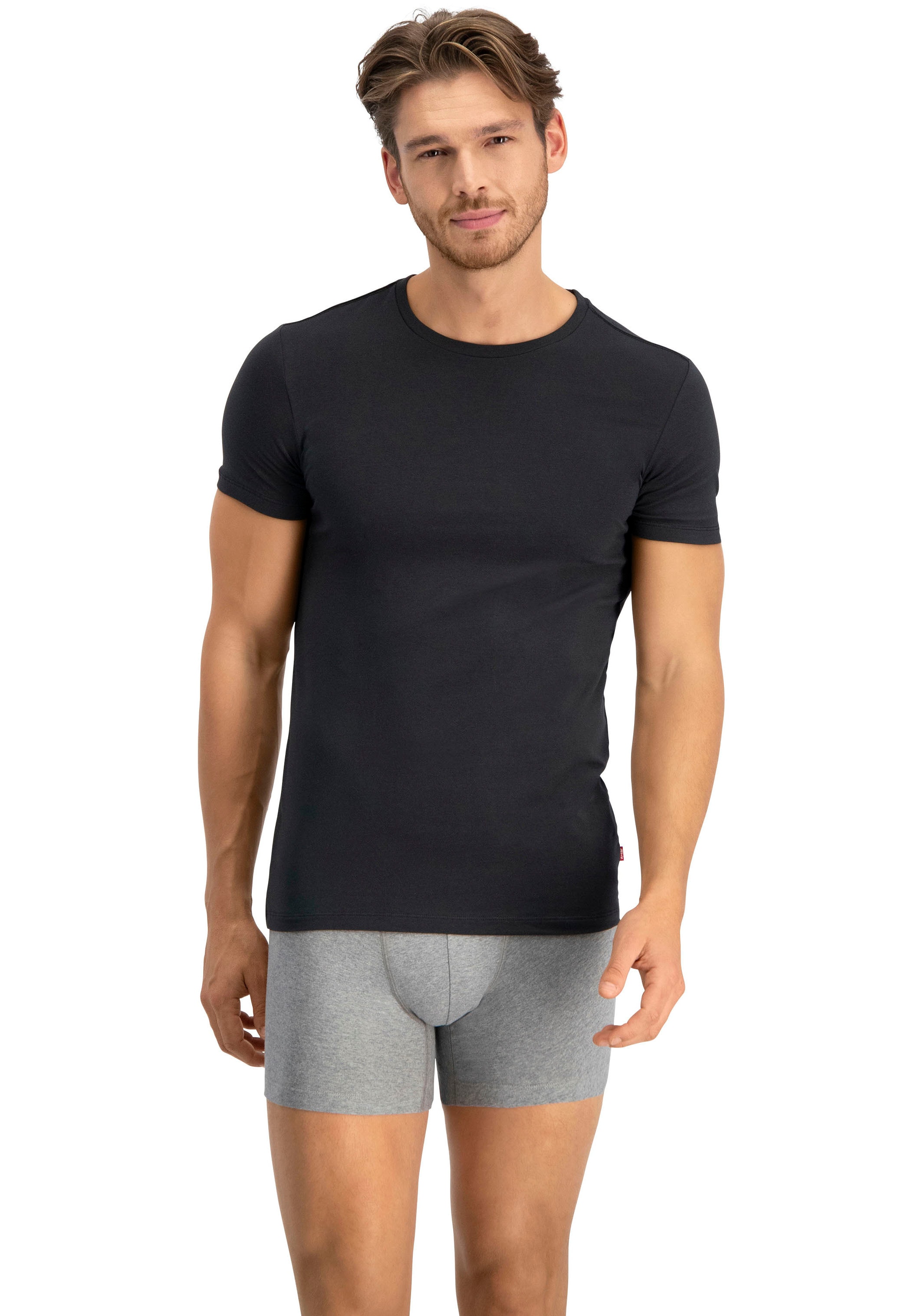 Levi's® T-Shirt, (Packung, 2er-Pack), mit breitem Logobund