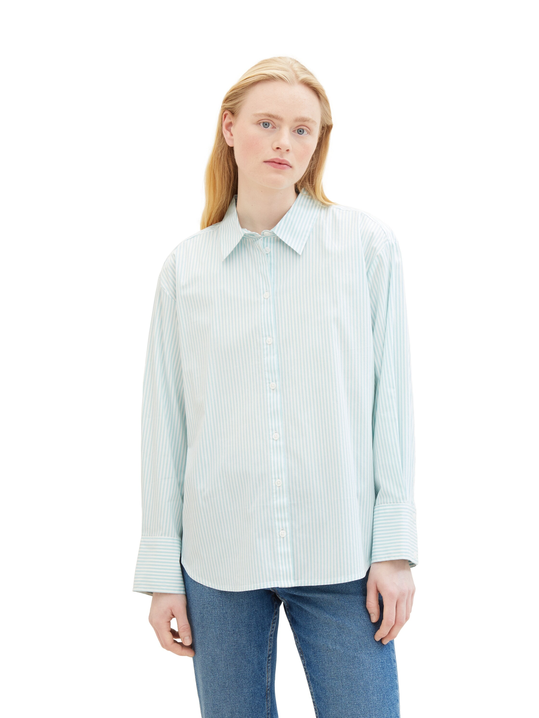 TOM TAILOR Denim Hemdbluse, im Streifendesign und mit Stretch