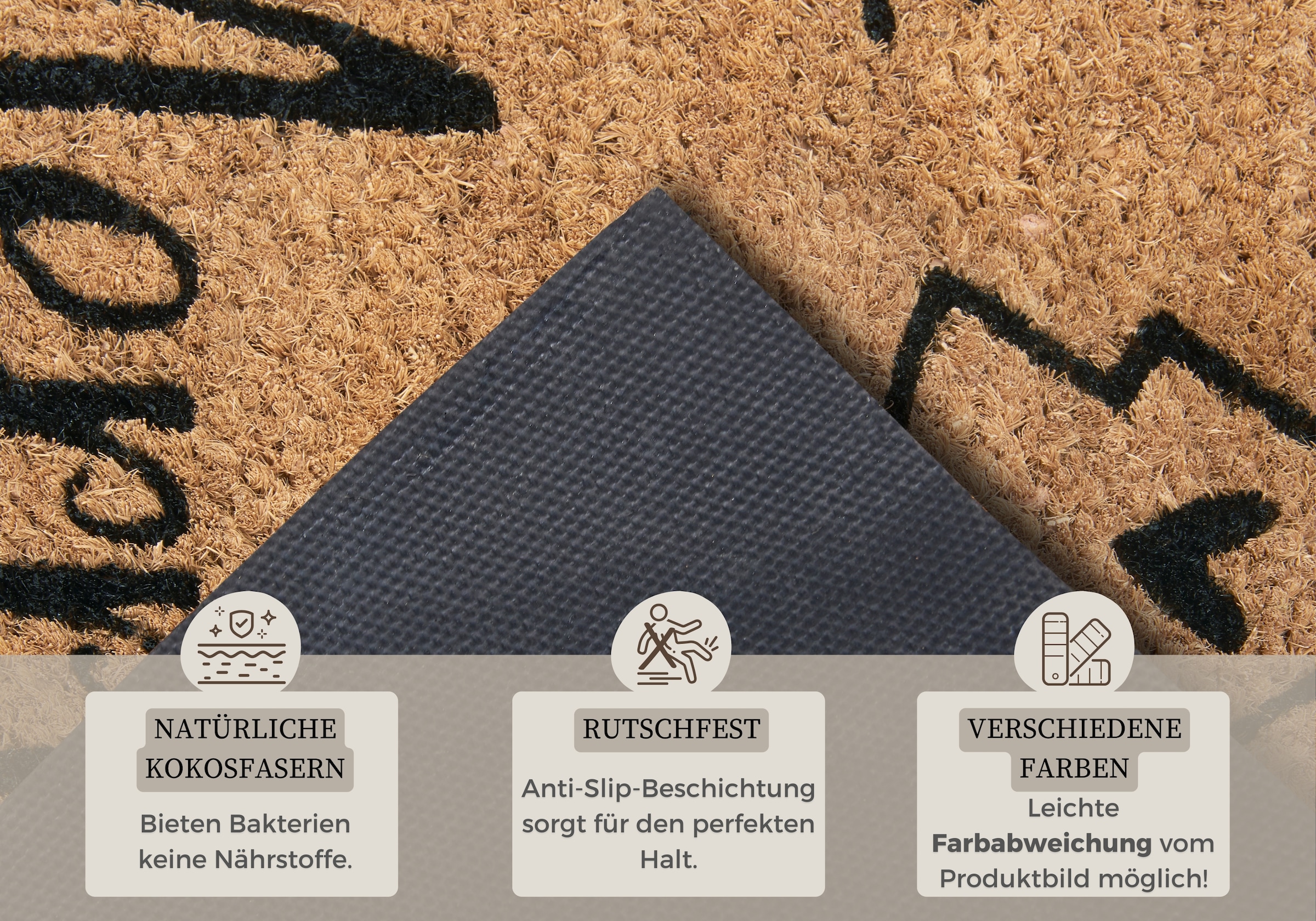 HANSE Home Fußmatte »Mix Mats Kokos Christmas Trees, Türmatte«, rechteckig, 15 mm Höhe, Weihnachten, Schmutzfangmatte, Outdoor, Rutschfest, Innen, Kokosmatte