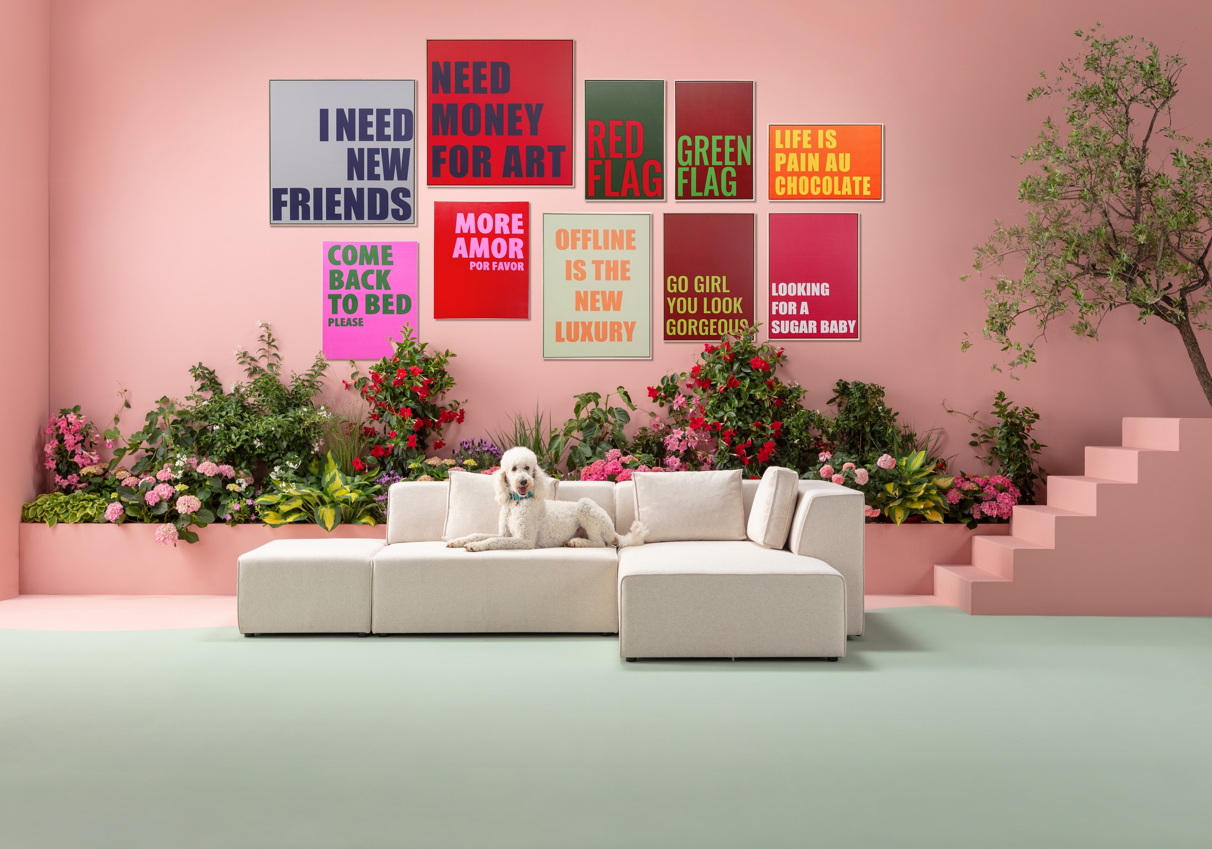 Kare Design Bild mit Rahmen »Gerahmtes Bild New Friends 80x80cm« günstig online kaufen