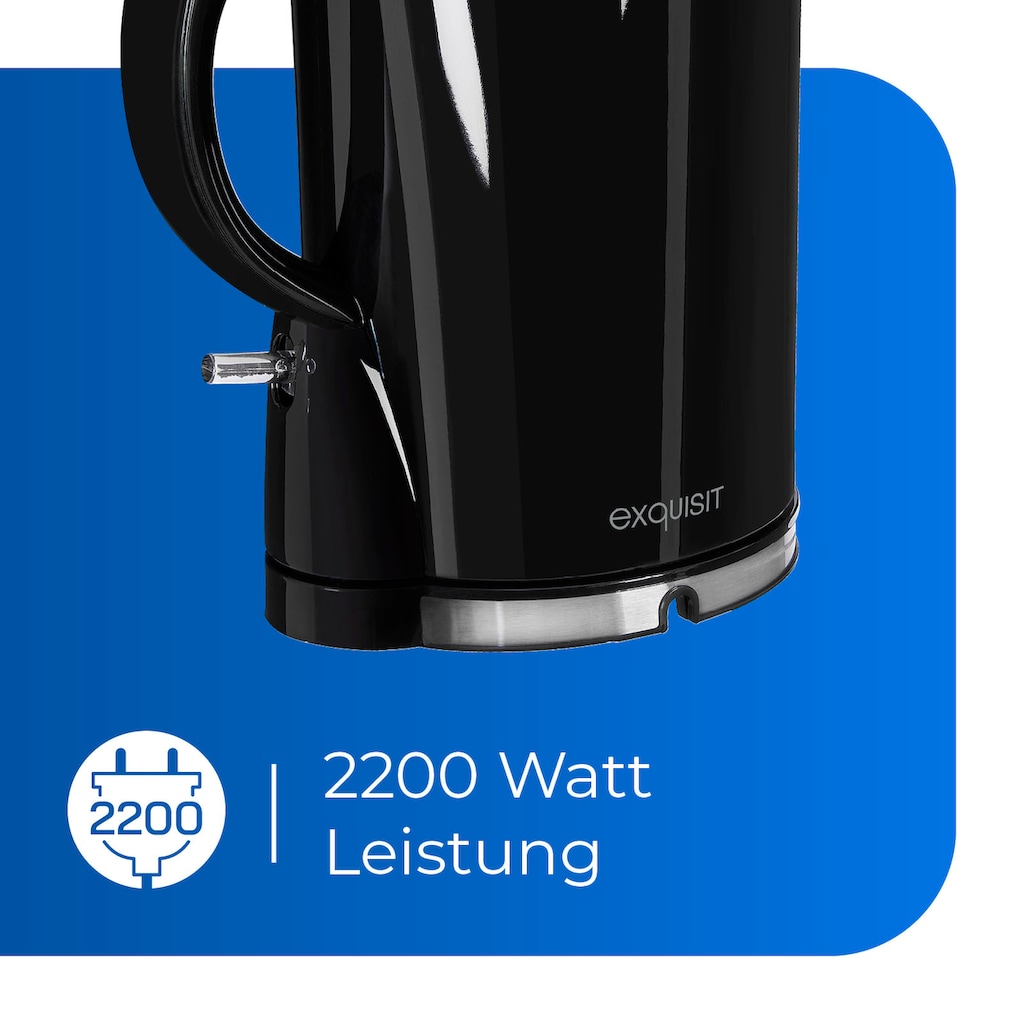 exquisit Wasserkocher »WK 3102 swi«, 1,7 l, 2200 W