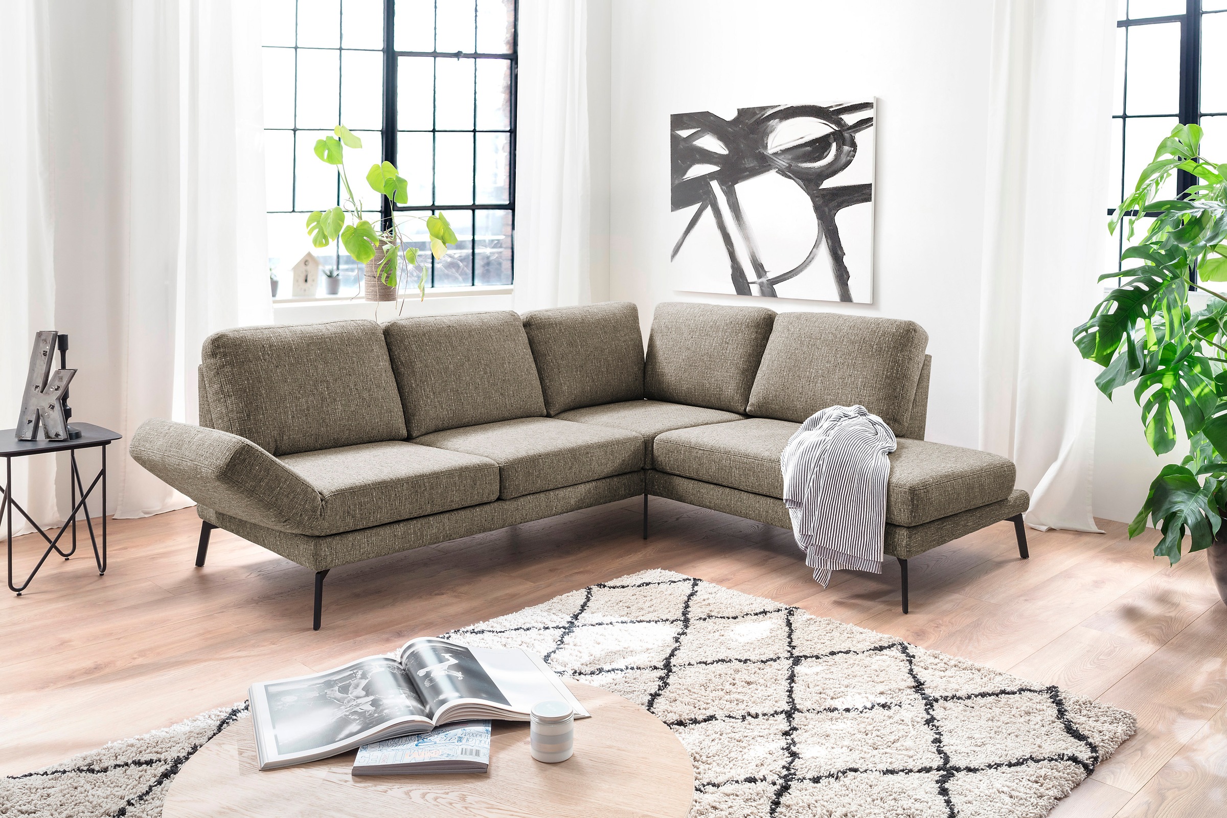 3C Candy Ecksofa »Kairo Multifunktion-Sofa, bequem und viele Komfortfunktionen, L-Form«, inklusive Drehsitz-, Armlehnen- und Rückenverstellung