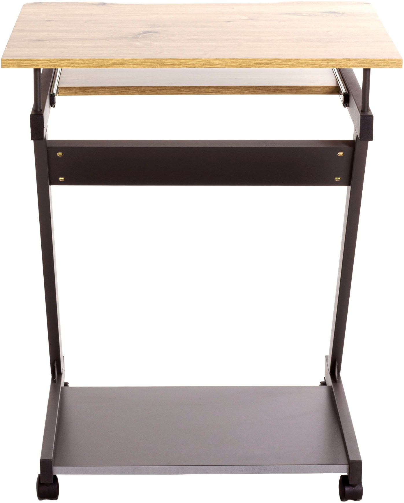 HAKU Computertisch »IT-Wagen, Notebookwagen, Schreibtisch« 1 Stk. tlg. rechteckig - aus MDF Braun B/T/H 60/49/76 cm
