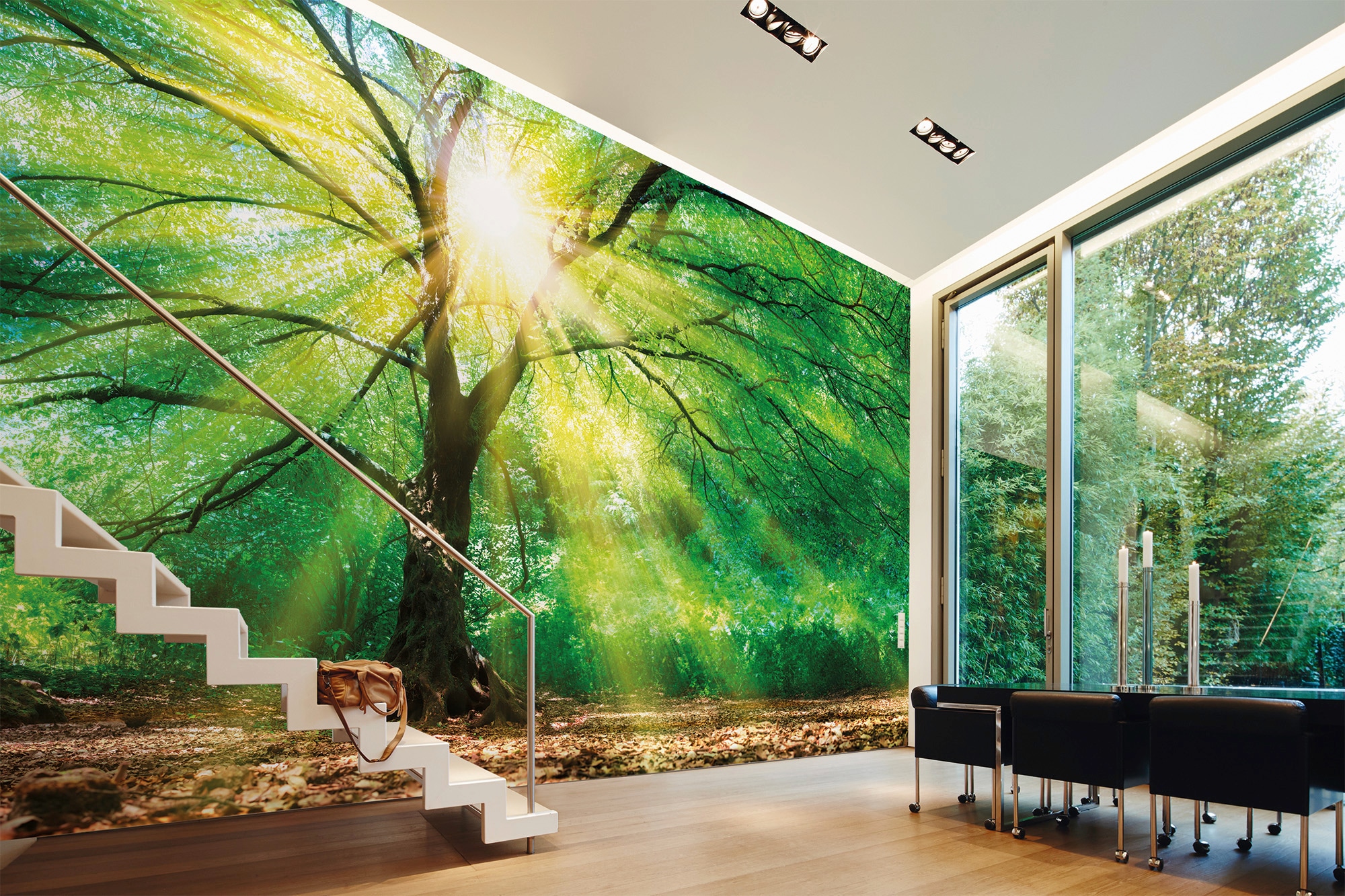 living walls Fototapete »Designwalls Forest Light«, Vlies, Wand, Schräge, Decke