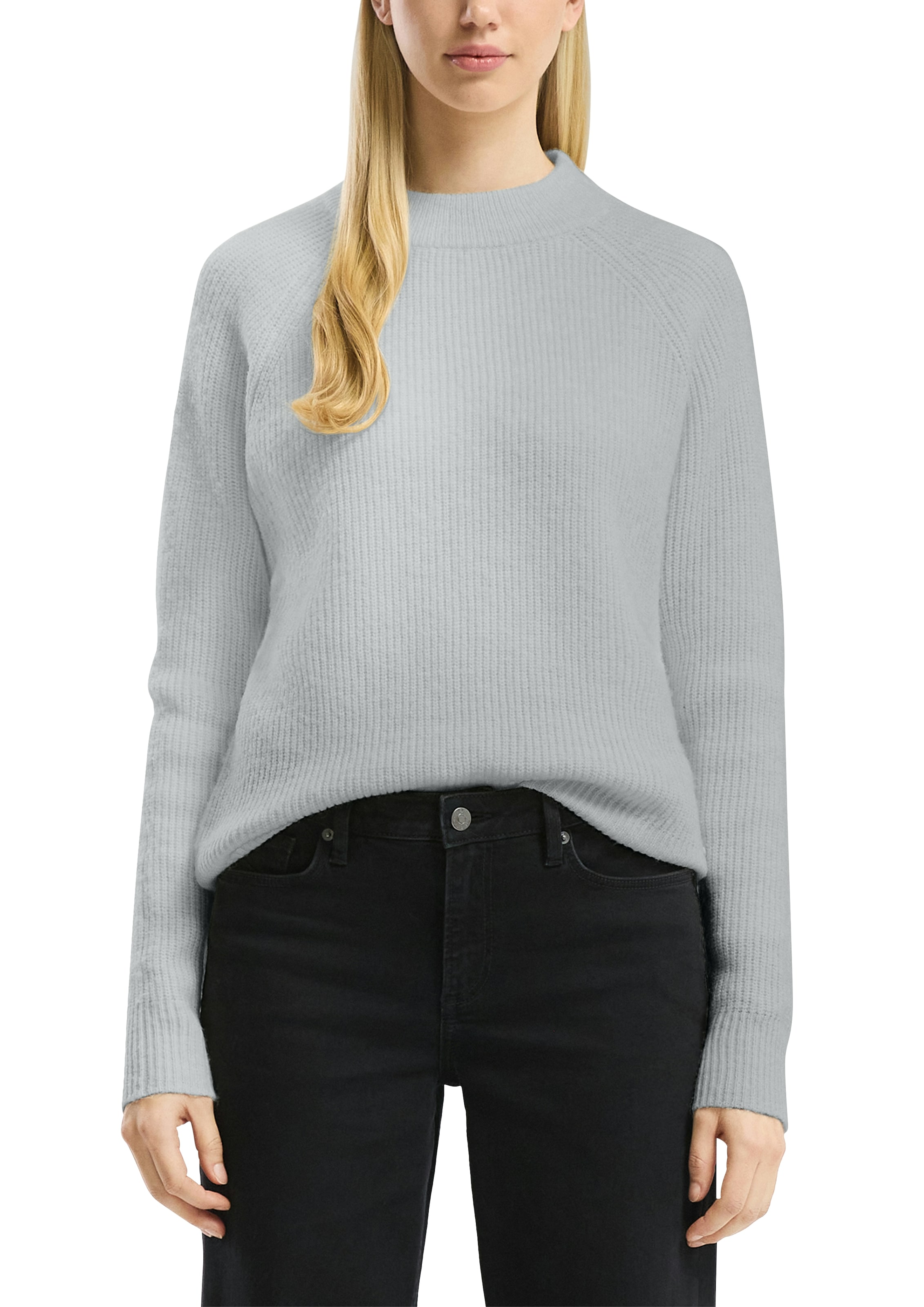 QS Strickpullover mit Stehkragen