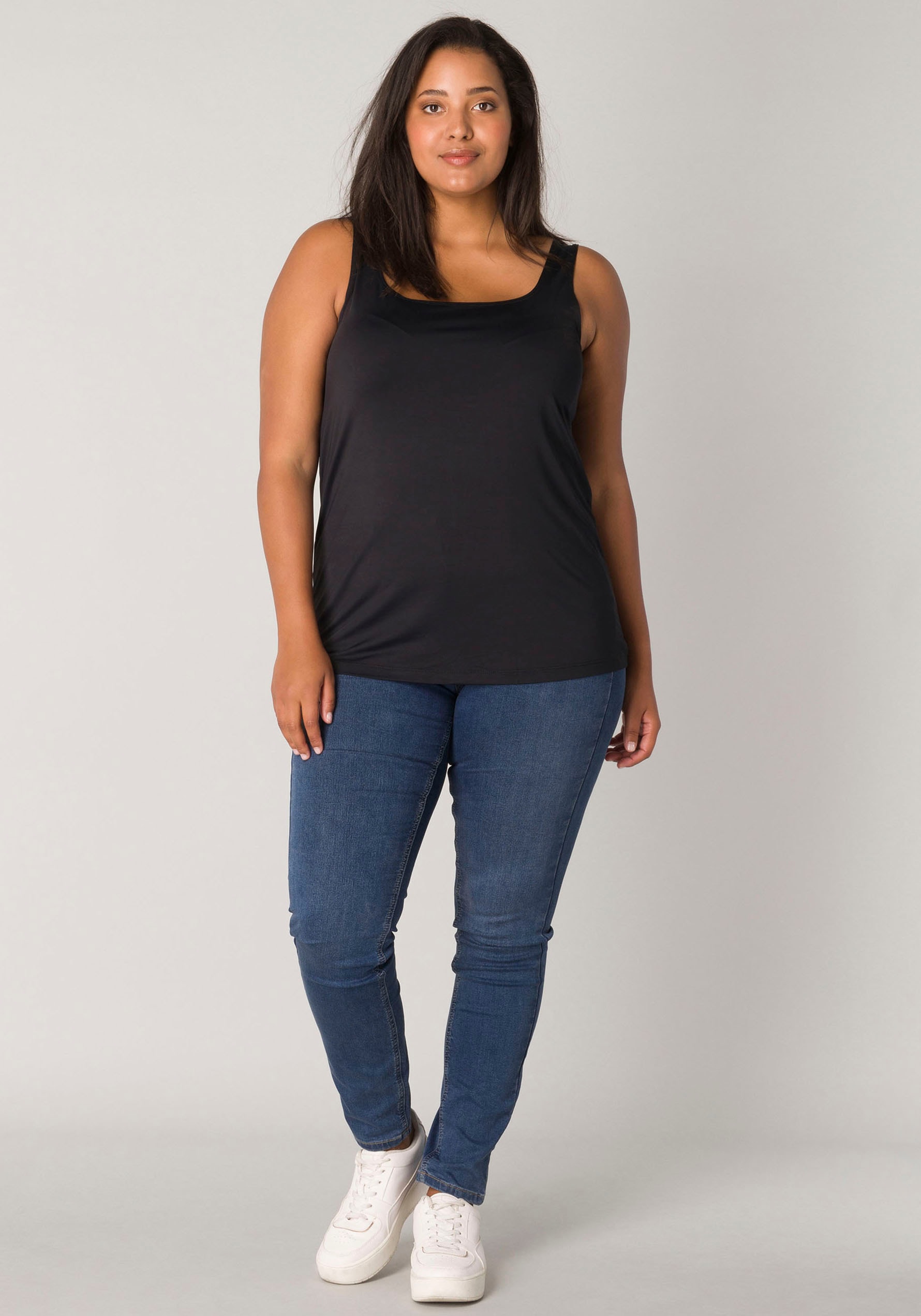 Base Level Curvy Tanktop »Style YANNE«, in cleanem Look - unifarben