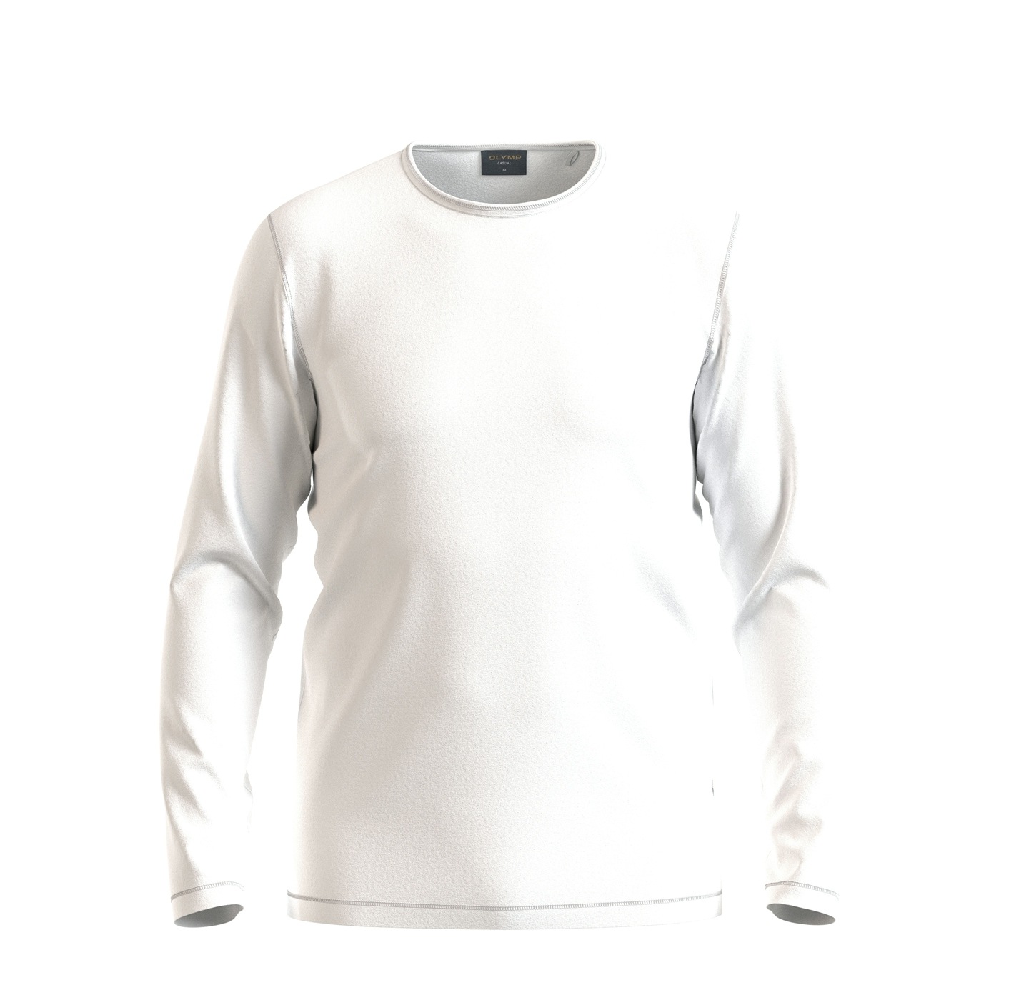 OLYMP Longsleeve Single Jersey, unifarben, regular fit, Rundhals, casual