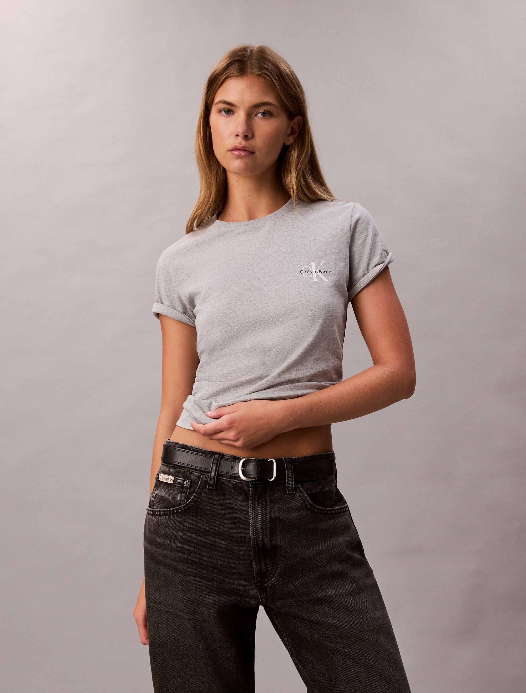 Calvin Klein Jeans T-Shirt »A- Logo CN 2 Pack Tee«, (Packung, 2er-Pack), Mit Rundhalsausschnitt