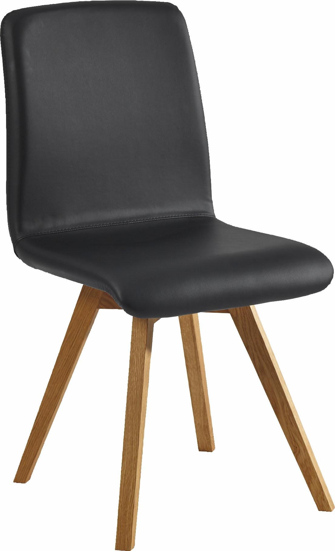 massivline&more 4-Fußstuhl »Karla«, (Set), 2 St., Leder, Gestell aus Massiv günstig online kaufen