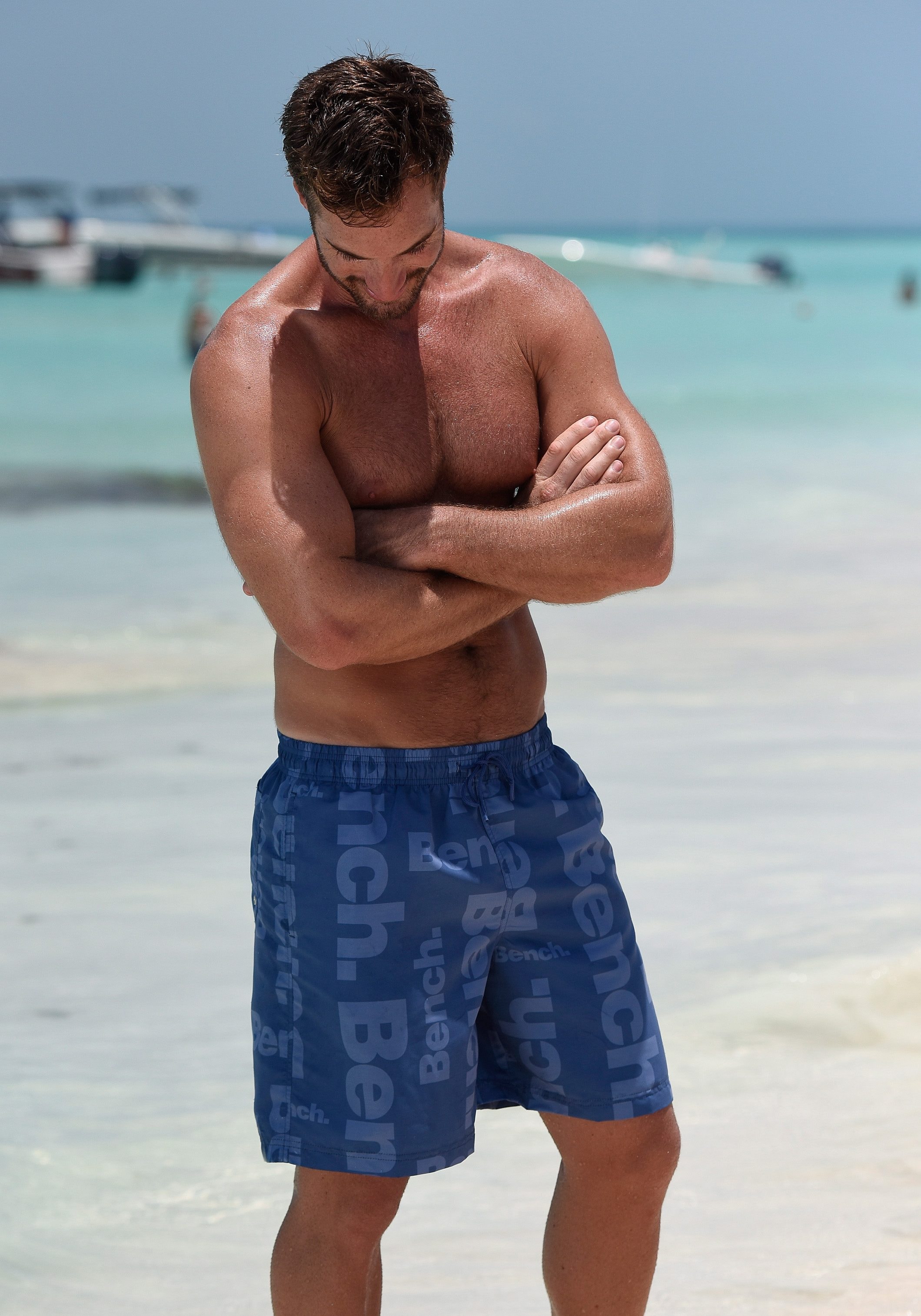 Bild von Bench. Badeshorts