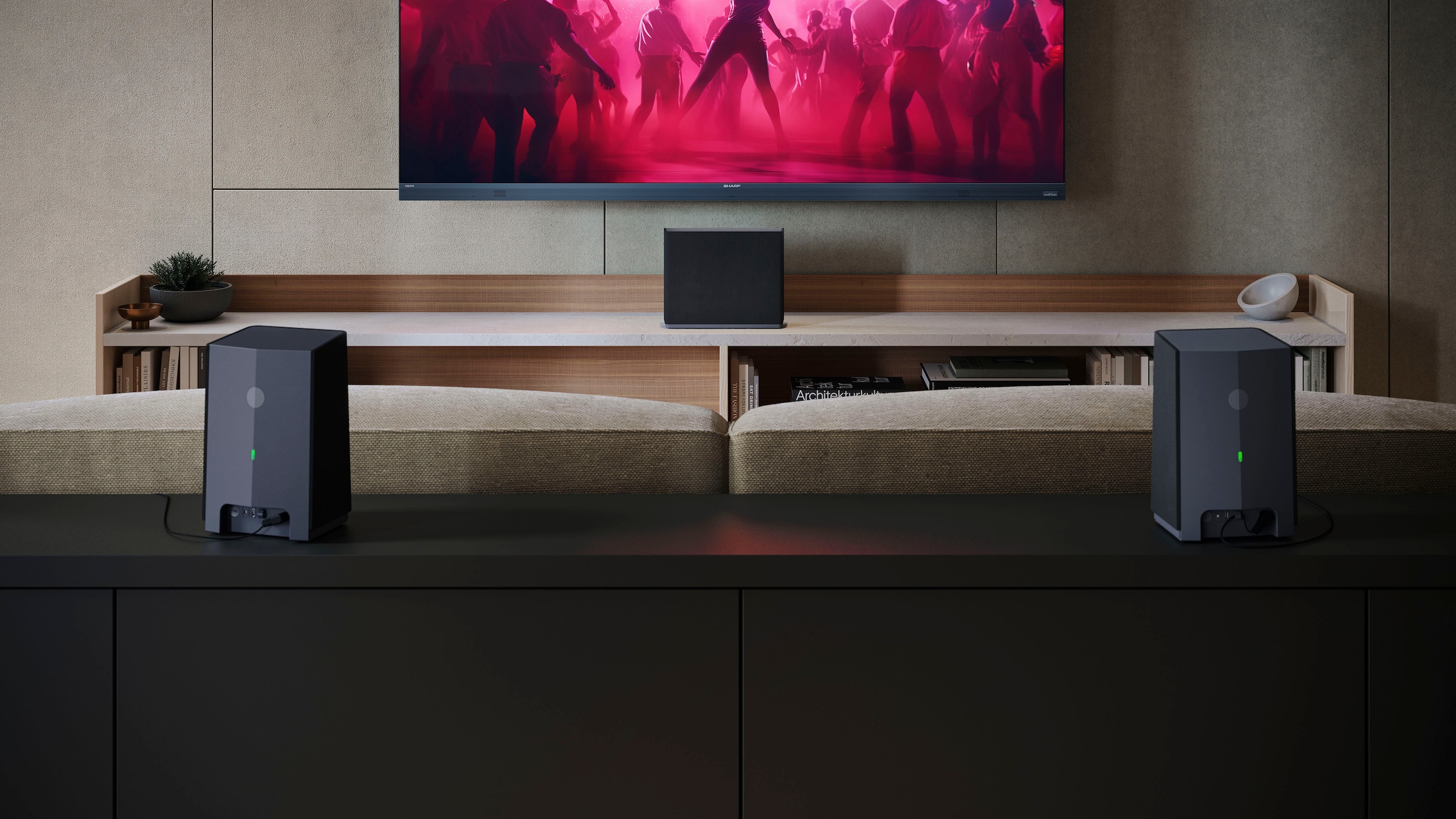 Sharp Audio-System »CP-AWS0101«, AQUOS-Drahtlos-System: Kompakter Subwoofer