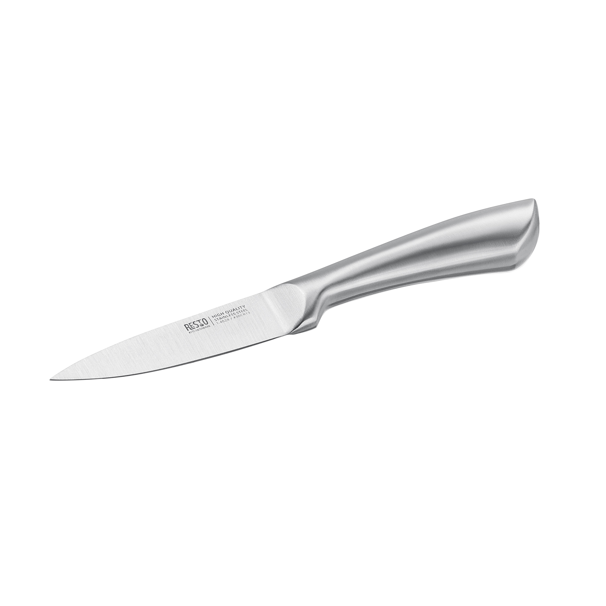RESTO Kitchenware Messer-Set »Merope, Edelstahlmesser 4-teilig in Magnet-Geschenkbox« Santoku-Messer, Tranchiermesser, Universalmesser, Schälmesser