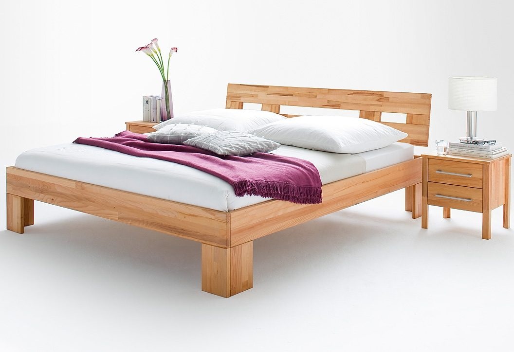 Home affaire Massivholzbett »Modesty I Bett mit robustem Fußgestell in Wink günstig online kaufen