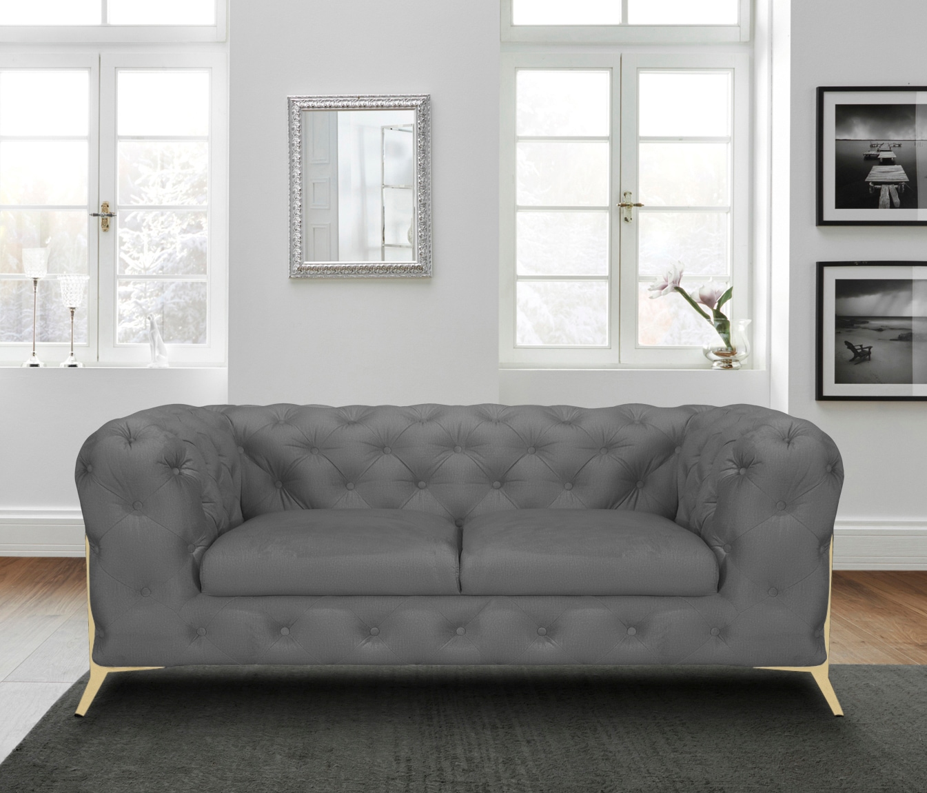 Home affaire Chesterfield-Sofa »Amaury« aufwändige Knopfheftung, moderne Ch günstig online kaufen