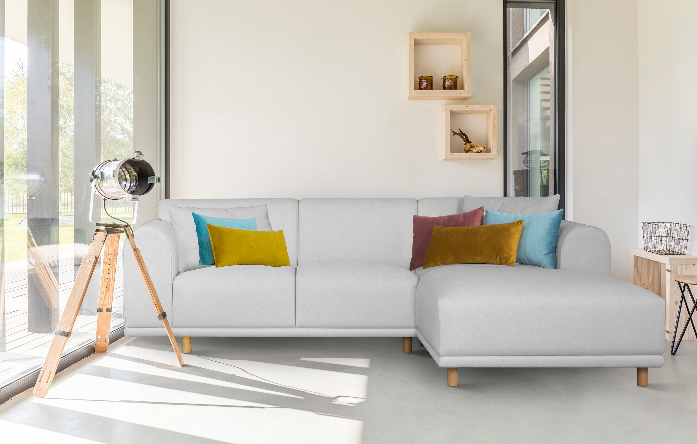 OTTO home Ecksofa »Maroon L-Form« in skandinavischem Design, mit losen Kiss günstig online kaufen