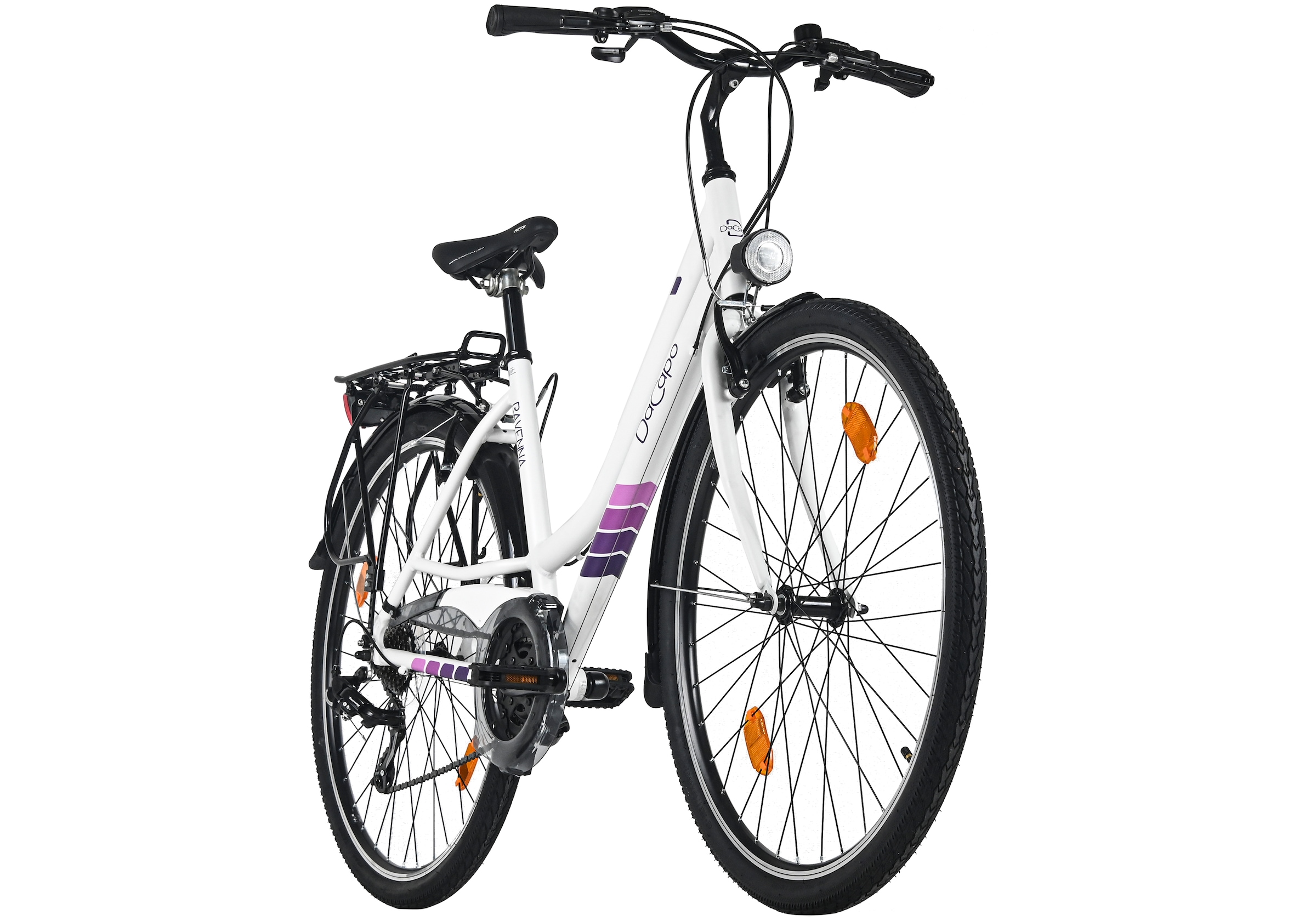 Dacapo Trekkingrad »Damen 28'' Ravenna 50 Weiß  21 Gänge RH 48 cm« 21 Gang Shimano Tourney Schaltwerk Kettenschaltung