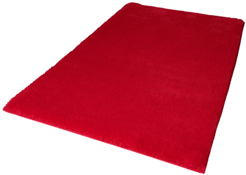 Carpet City Badematte »Topia Mats, Badteppich uni«, rutschhemmend beschichtet, strapazierfähig, Hochflor, Kaninchen Haptik, Polyester, Badezimmerteppich, waschbar