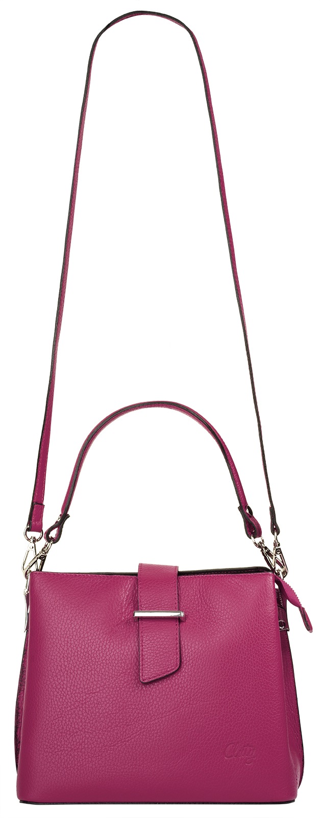 Cluty Henkeltasche, echt Leder, Made in Italy