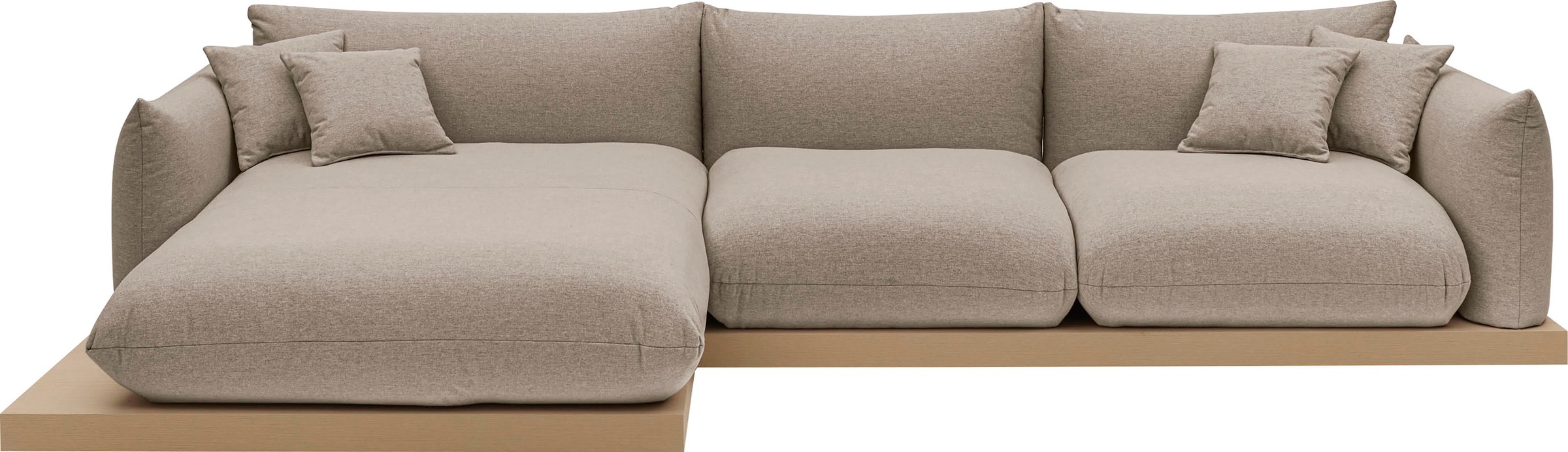 OTTO home Ecksofa »Kalix, Polsterecke mit kräftigem Holz-Plateau, moderne C günstig online kaufen
