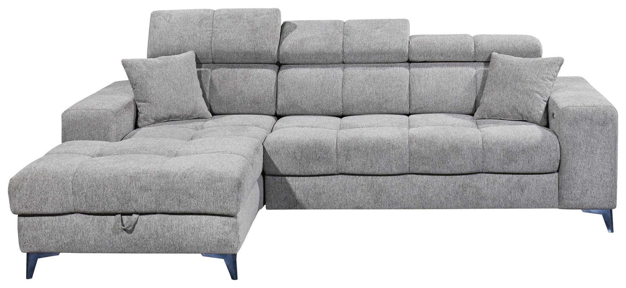 ED EXCITING DESIGN Ecksofa »Sydney L-Form«, mit Bettfunktion, Bettkasten, Kopfteilverstellung & 2 Zierkissen