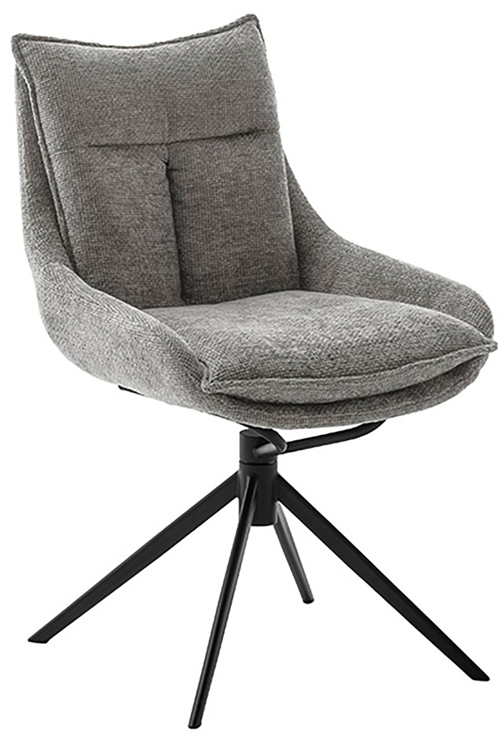 MCA furniture Esszimmerstuhl, Strukturstoff, (2er-Set), drehbar 360°, Dreh- & Schwingfunktion, Belastbarkeit 120 kg