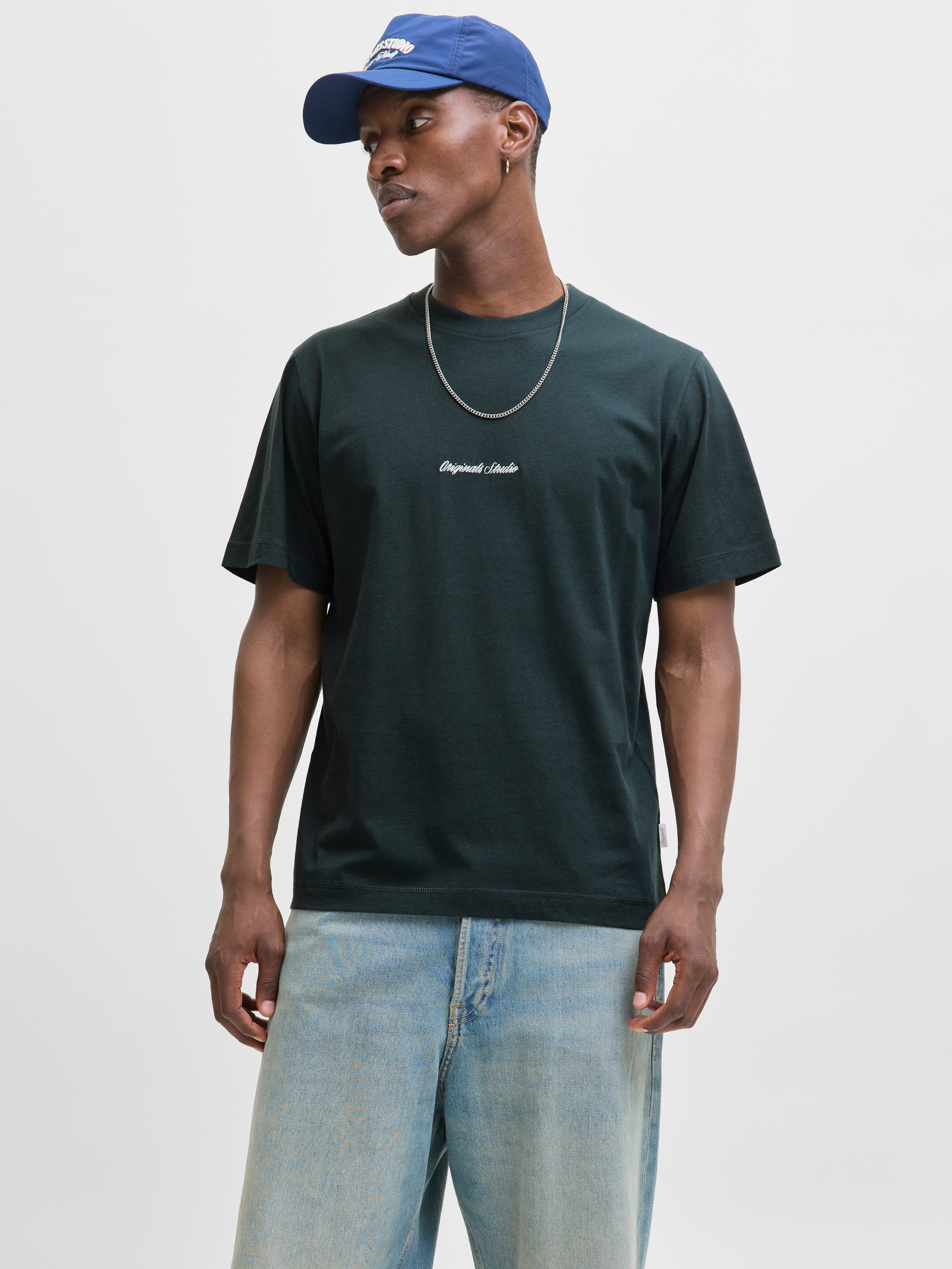 Jack & Jones Kurzarmshirt »JORNORREBRO EMB TEE SS CREW NECK NOOS« mit Logo Print