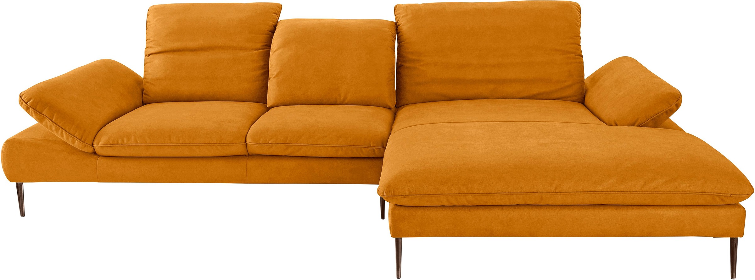 W.SCHILLIG Ecksofa »enjoy&MORE, Designsofa, bequem, elegant und zeitlos, L-Form«, Sitztiefenverstellung, Füße bronze pulverbeschichtet, Breite 340 cm