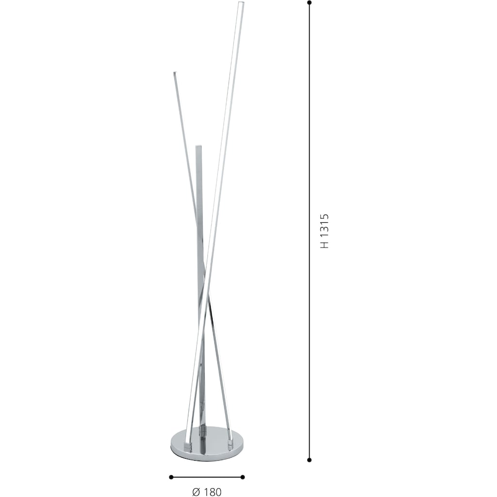 EGLO LED Stehlampe »PARRI«, 3 flammig-flammig